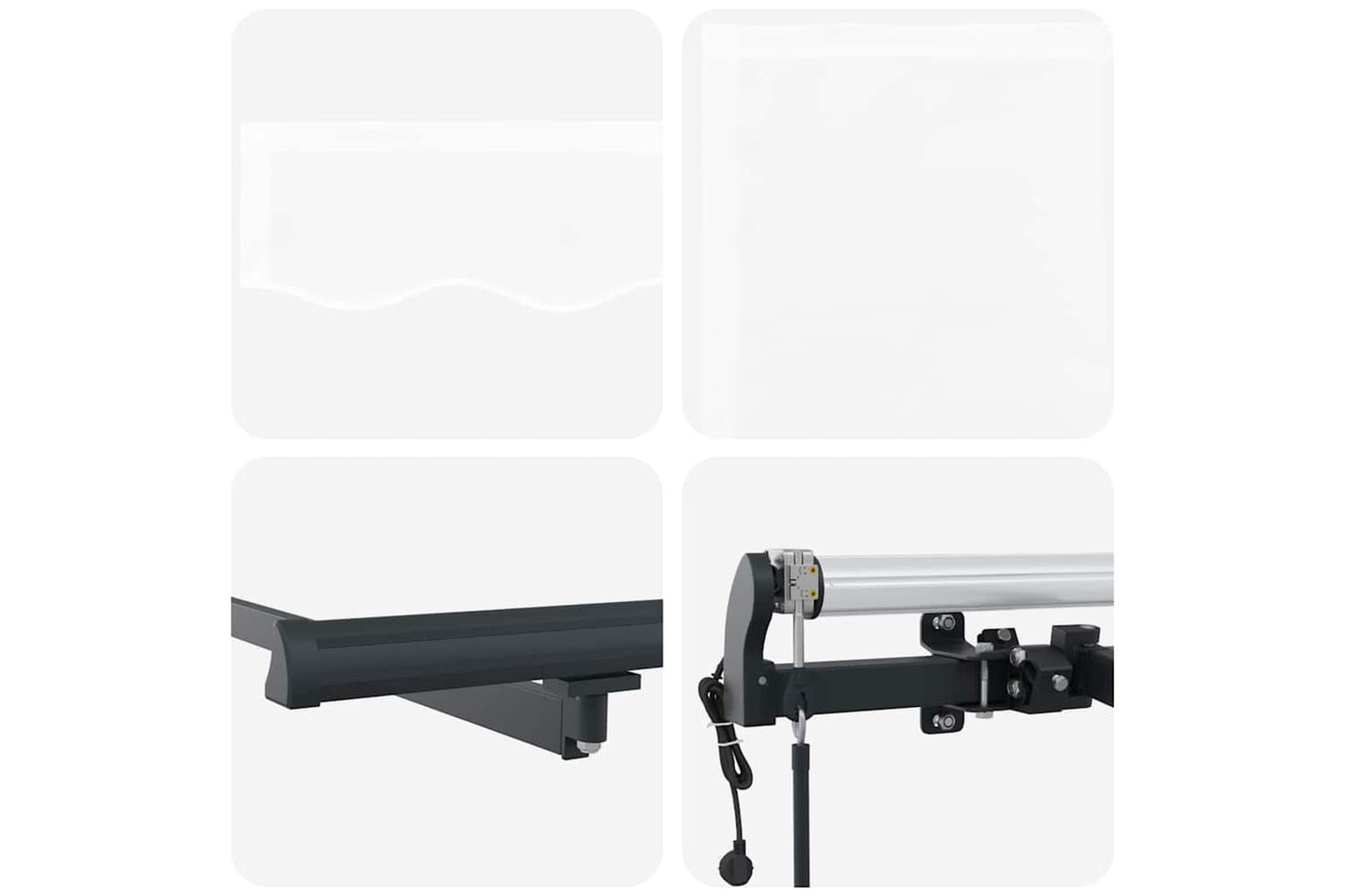 Vidaxl Retractable Awning White 350 X 250 Cm Fabric-8