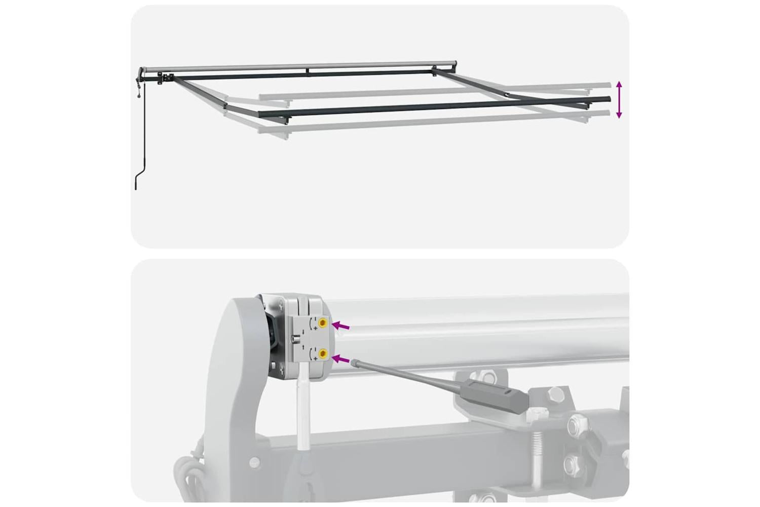 Vidaxl Retractable Awning White 350 X 250 Cm Fabric-10