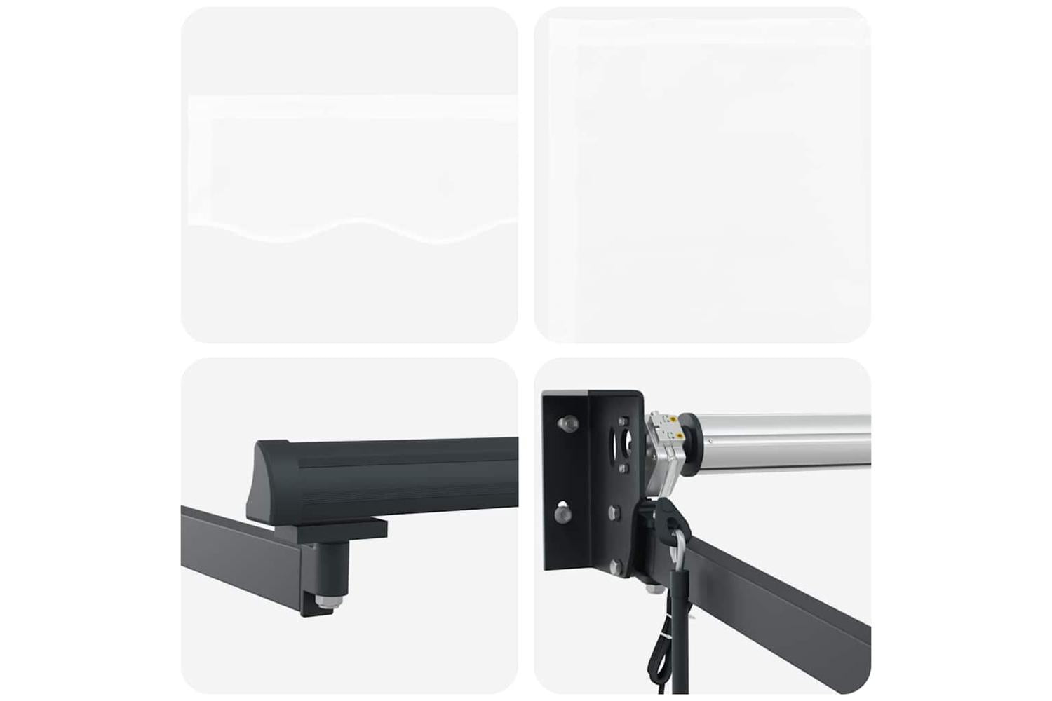Vidaxl Retractable Awning White 350 X 250 Cm Fabric-8
