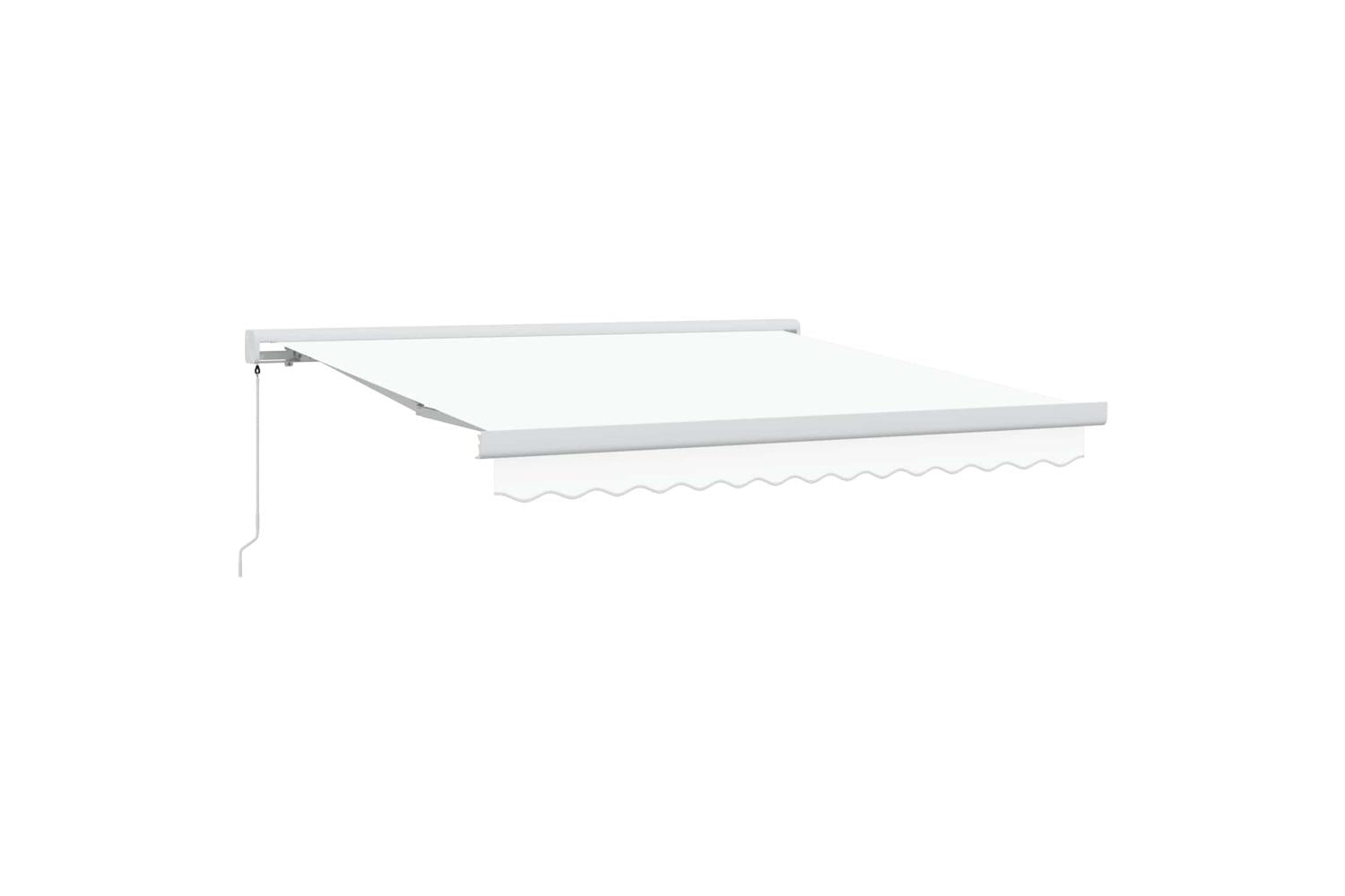 Vidaxl Retractable Awning White 350 X 250 Cm Fabric And Metal
