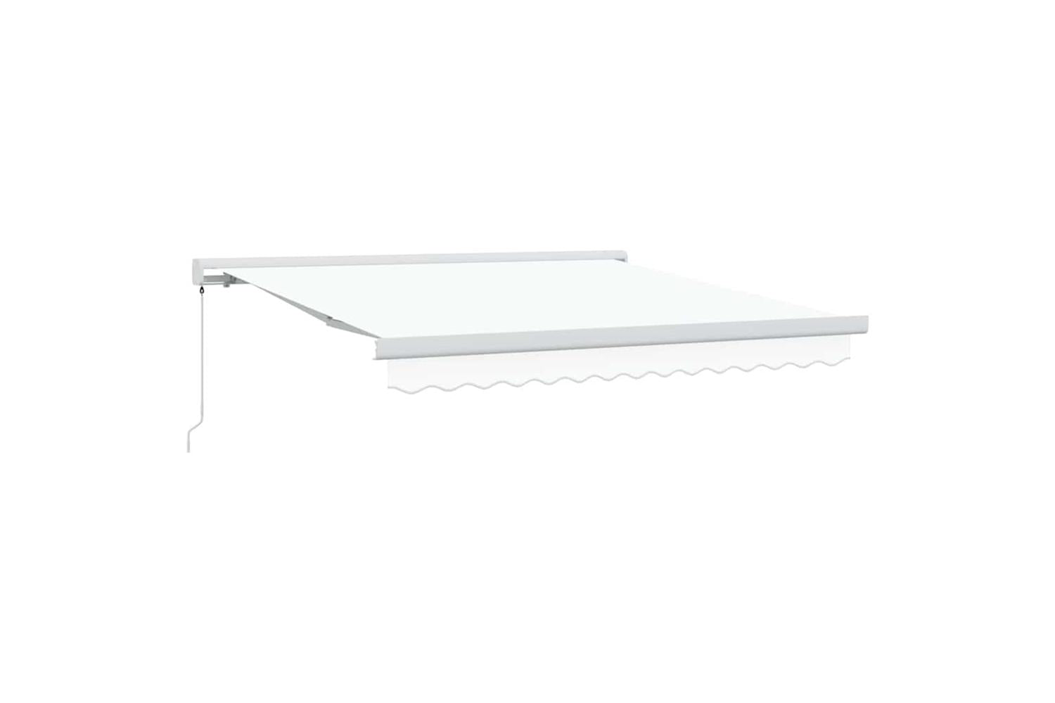 Vidaxl Retractable Awning White 350 X 250 Cm Fabric And Metal-4