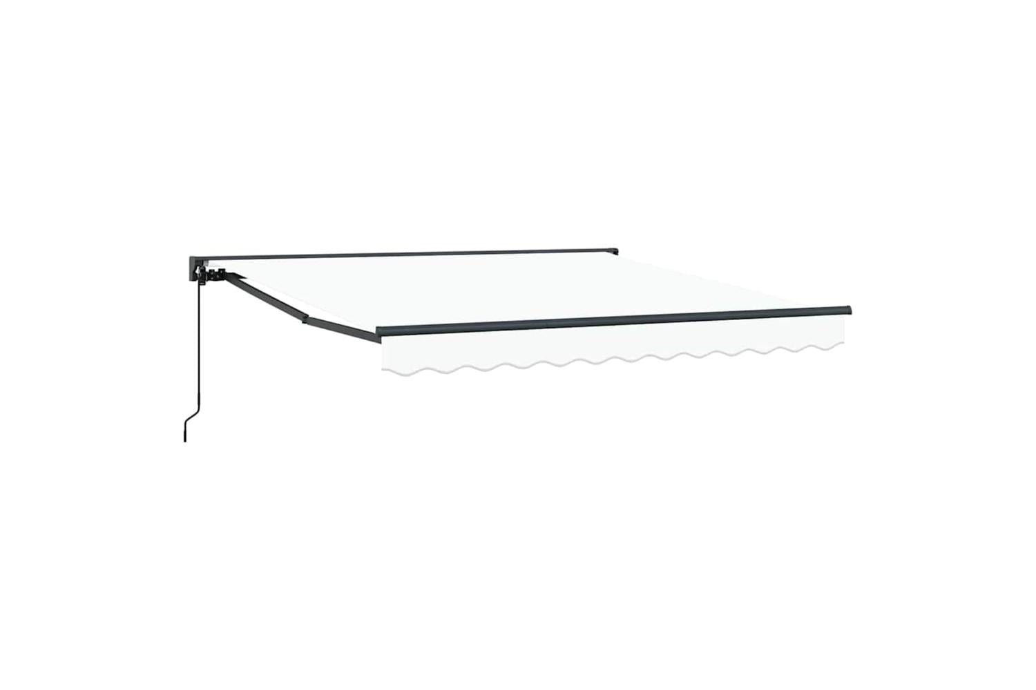 Vidaxl Retractable Awning Manual White 350x250 Cm Fabric
