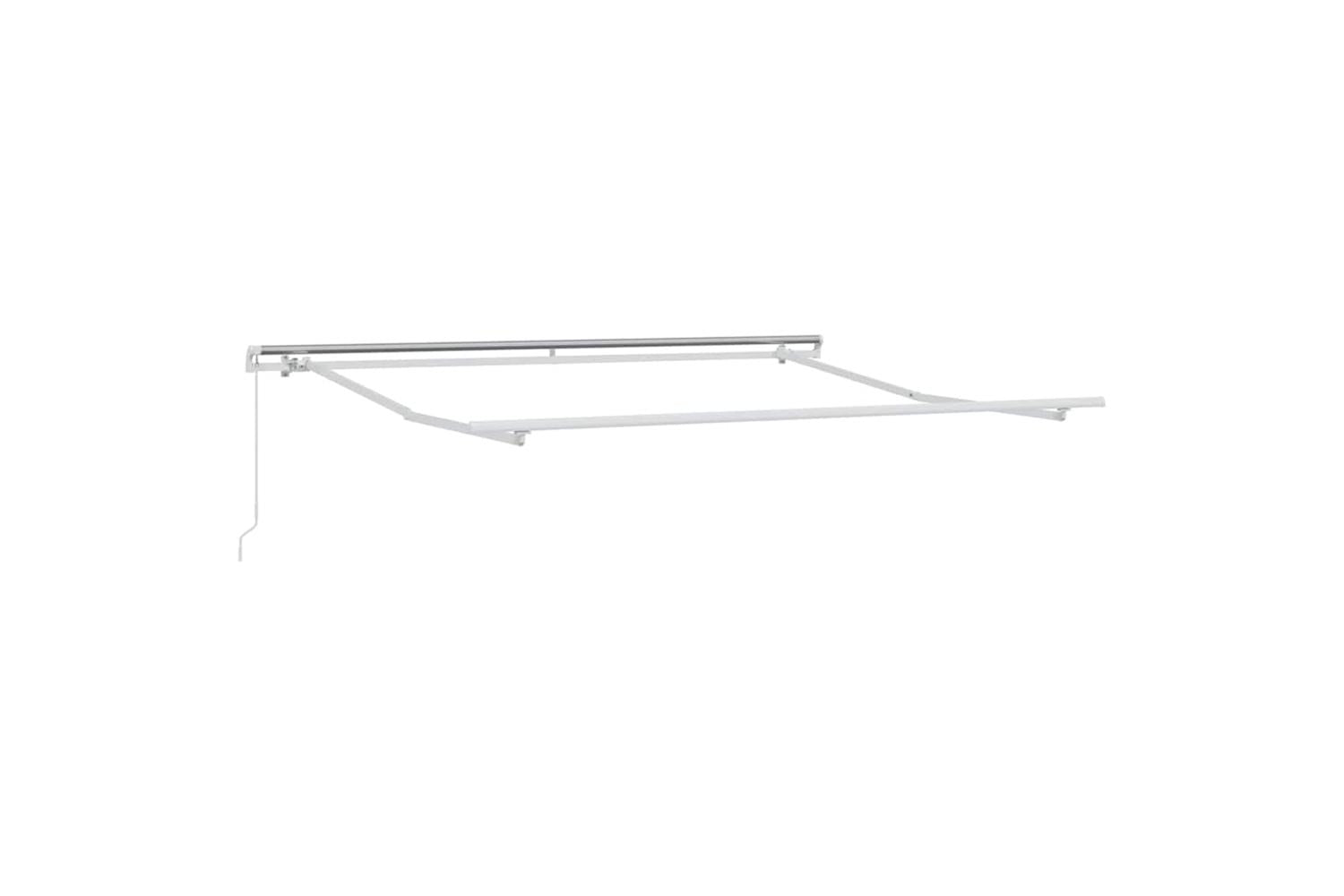 Vidaxl Retractable Awning Manual Light Grey 350 X 250 Cm Fabric-4