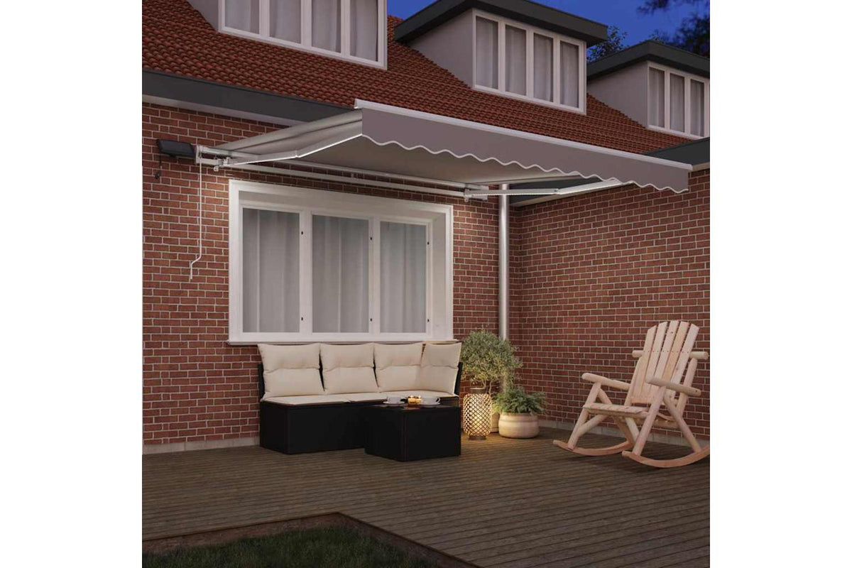 Vidaxl Retractable Awning With Manual 350 X 250 Cm Fabric-3