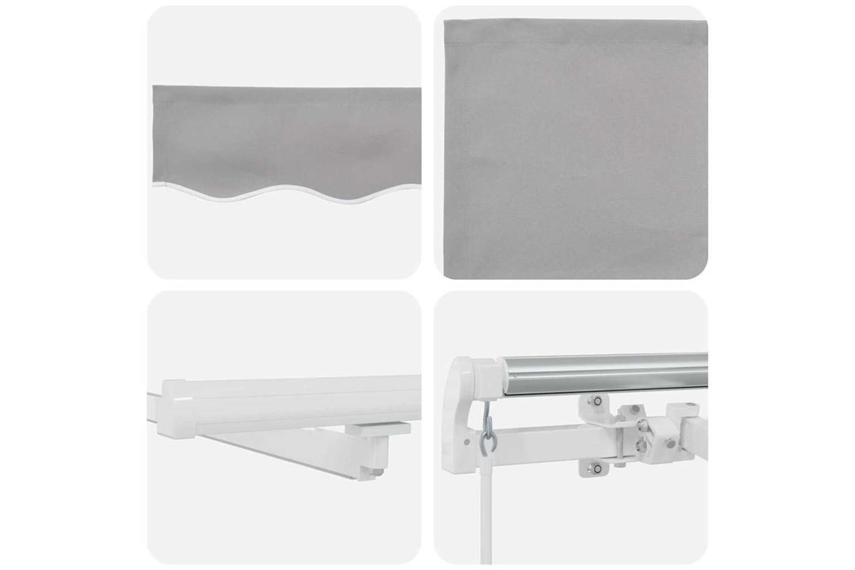 Vidaxl Retractable Awning With Manual 350 X 250 Cm Fabric-10