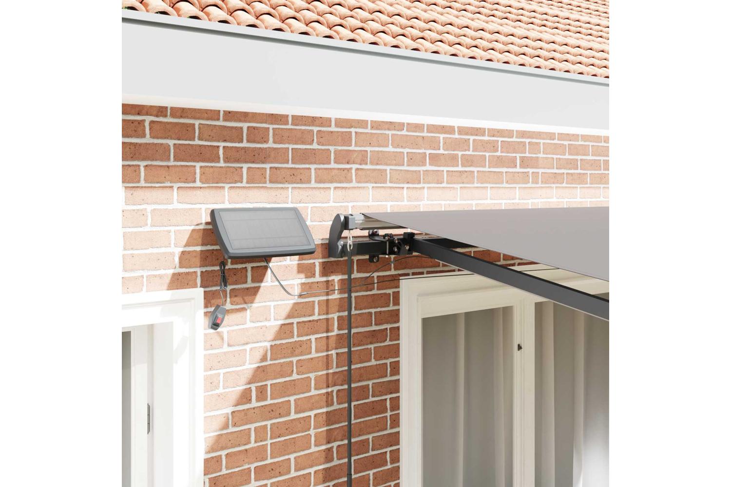 Vidaxl Retractable Awning Manual Light Grey 350 X 250 Cm Fabric-6