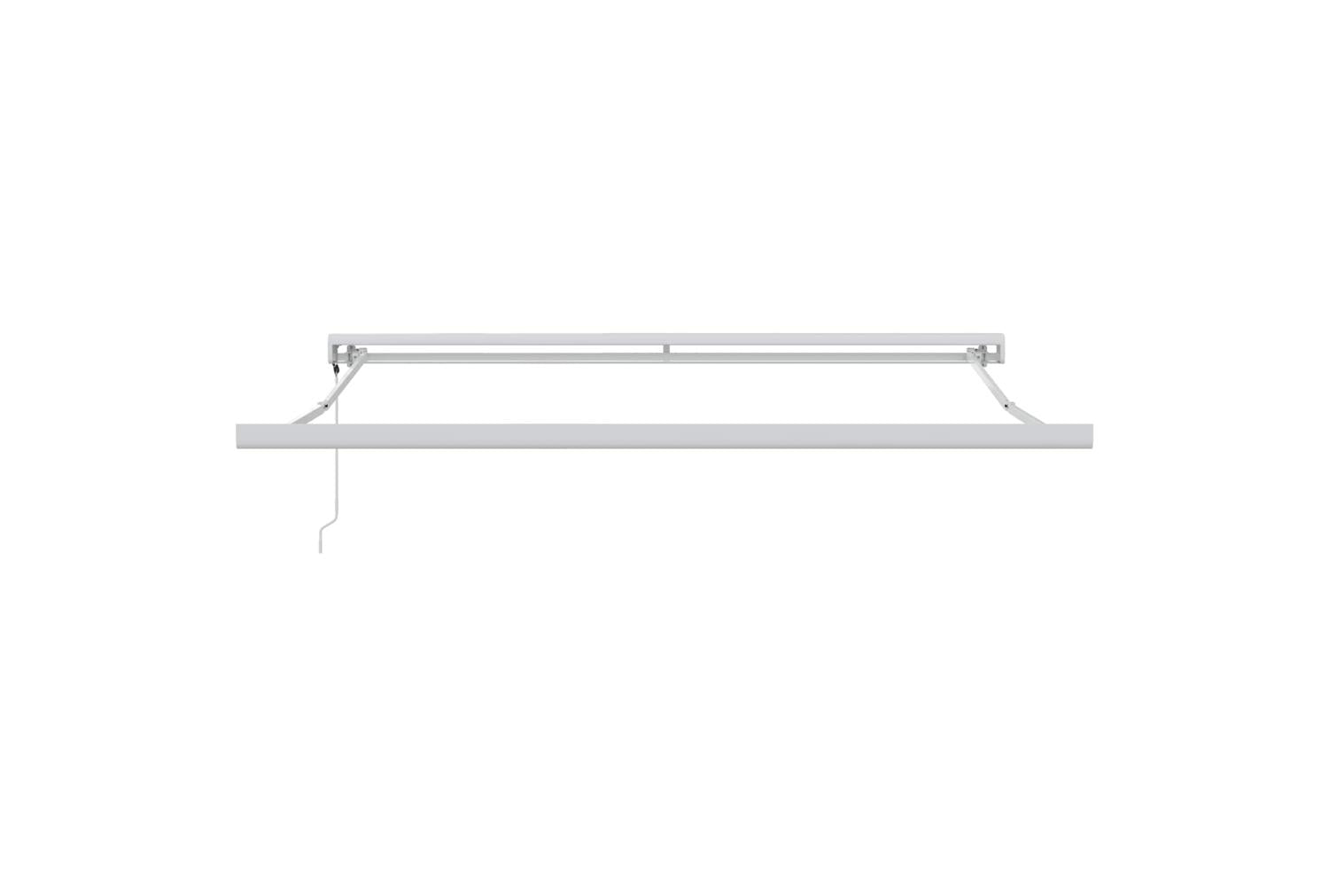 Vidaxl Retractable Awning Manual Light Grey 350 X 250 Cm Fabric Metal-9