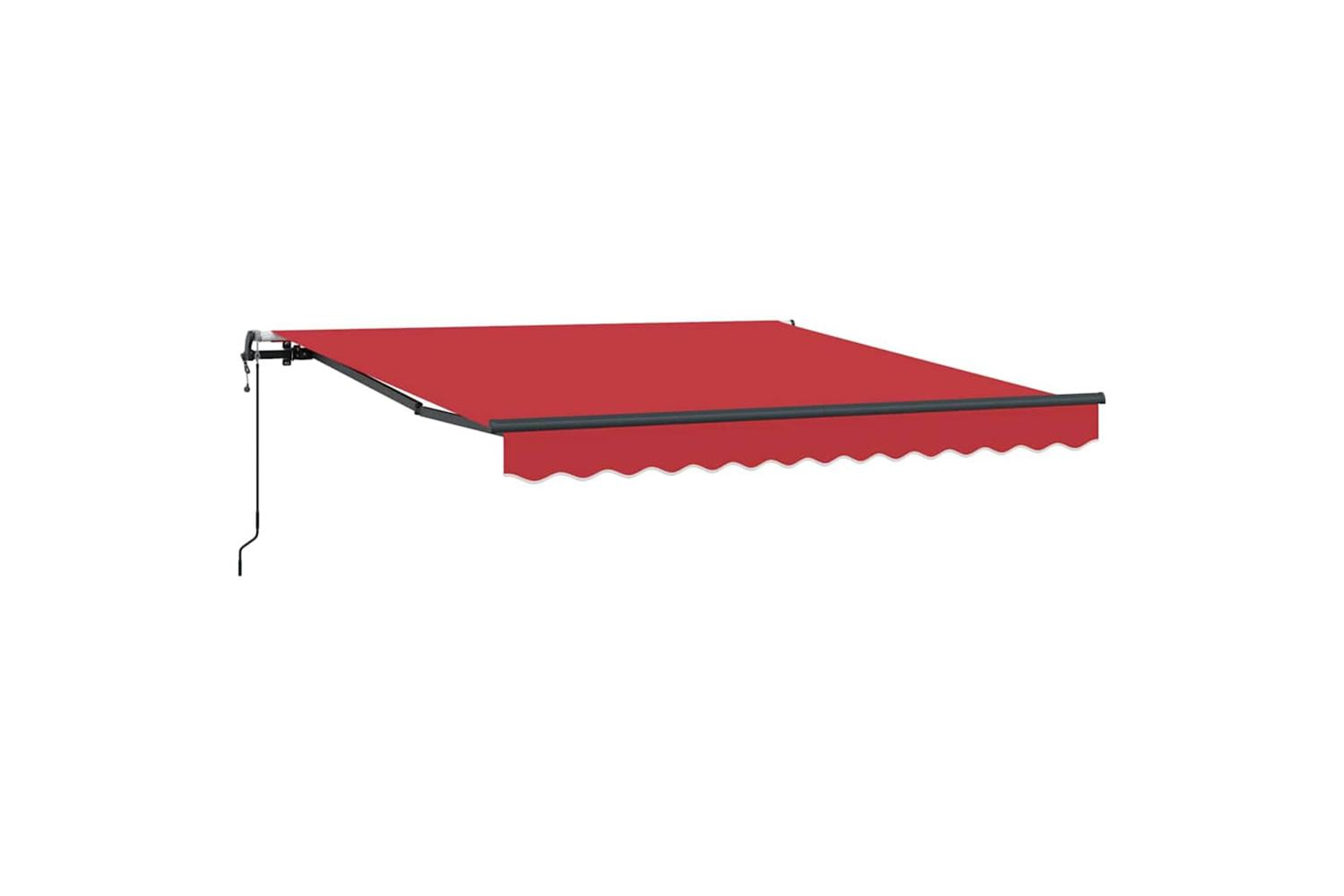 Vidaxl Retractable Awning Red 350 X 250 Cm Fabric