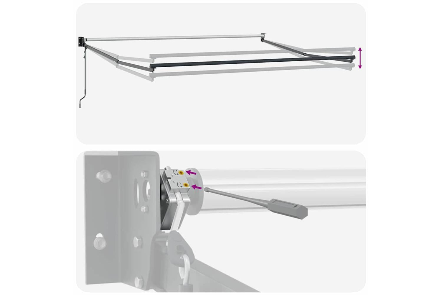 Vidaxl Retractable Awning Red 350 X 250 Cm Fabric-10