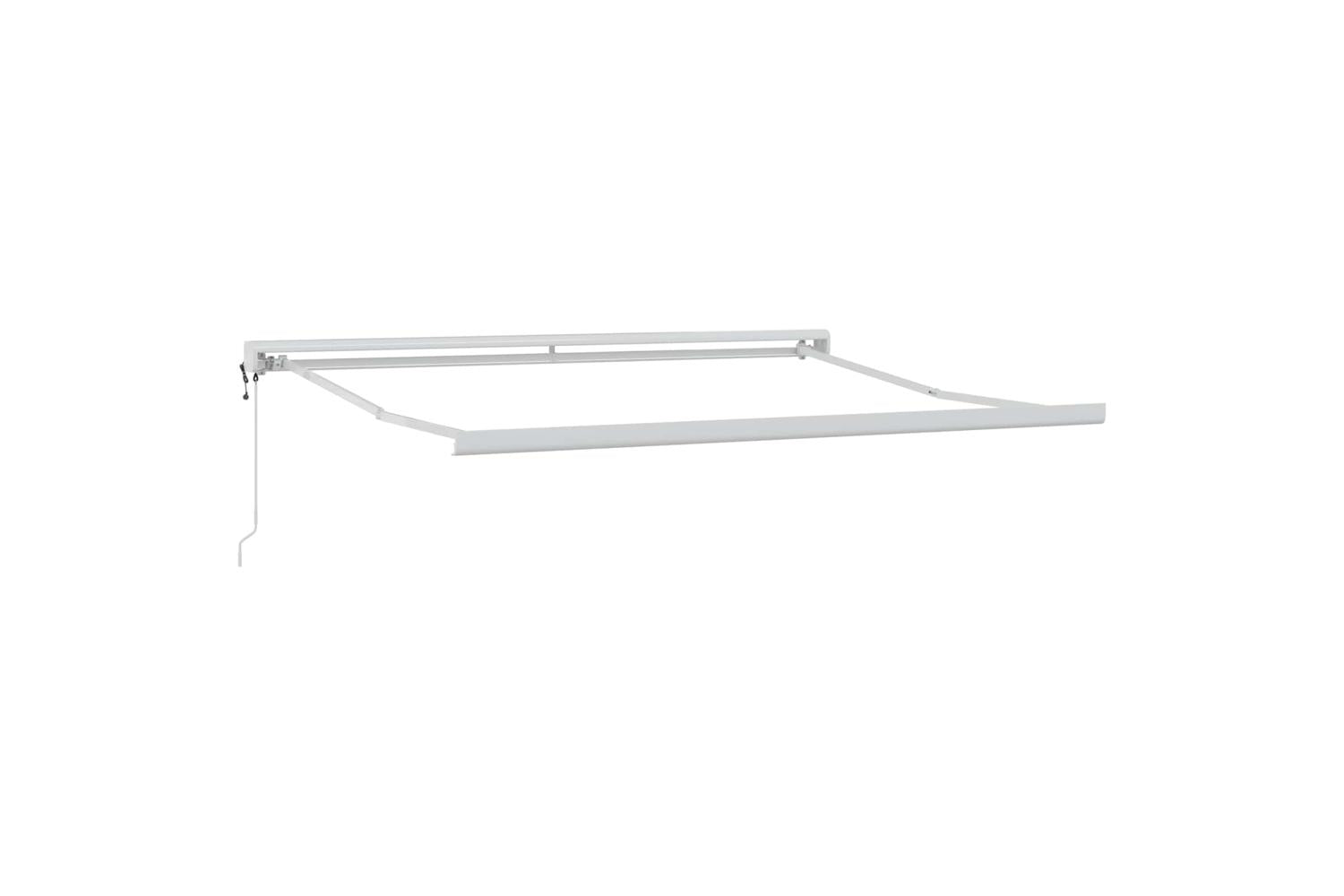 Vidaxl Retractable Awning Manual Red 350 X 250 Cm Fabric Metal-6