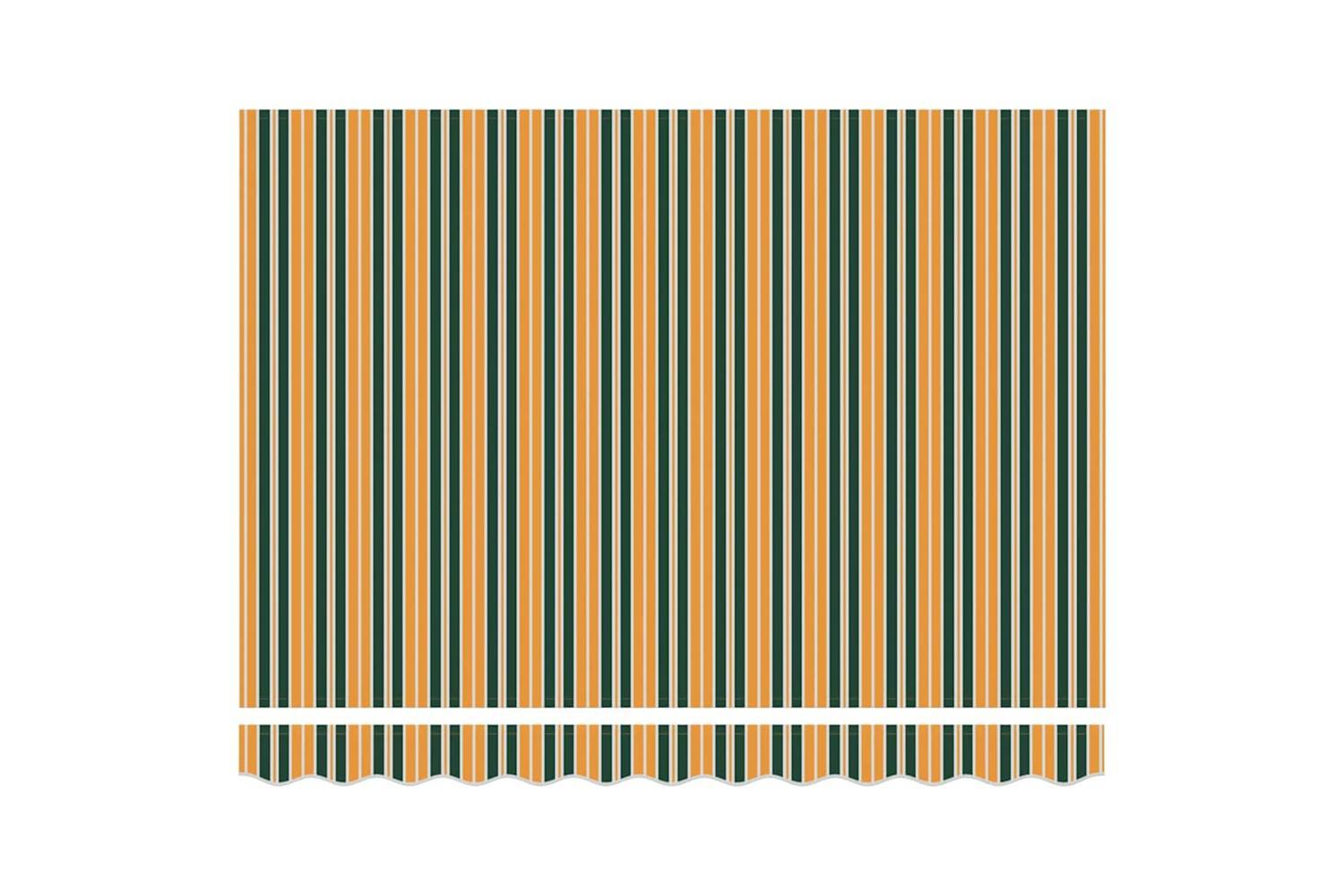 Vidaxl Retractable Awning 350 X 250 Cm Green And Yellow-7