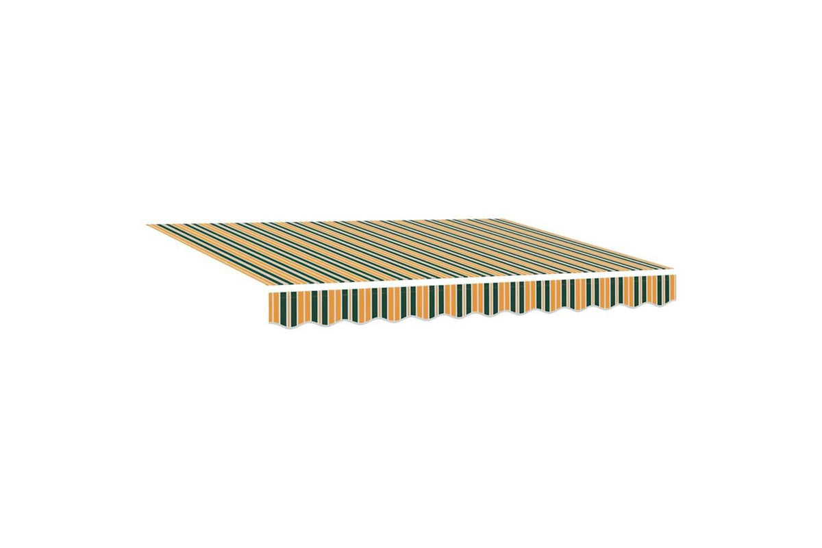 Vidaxl Retractable Awning Green And Yellow 350 X 250 Cm Fabric-4