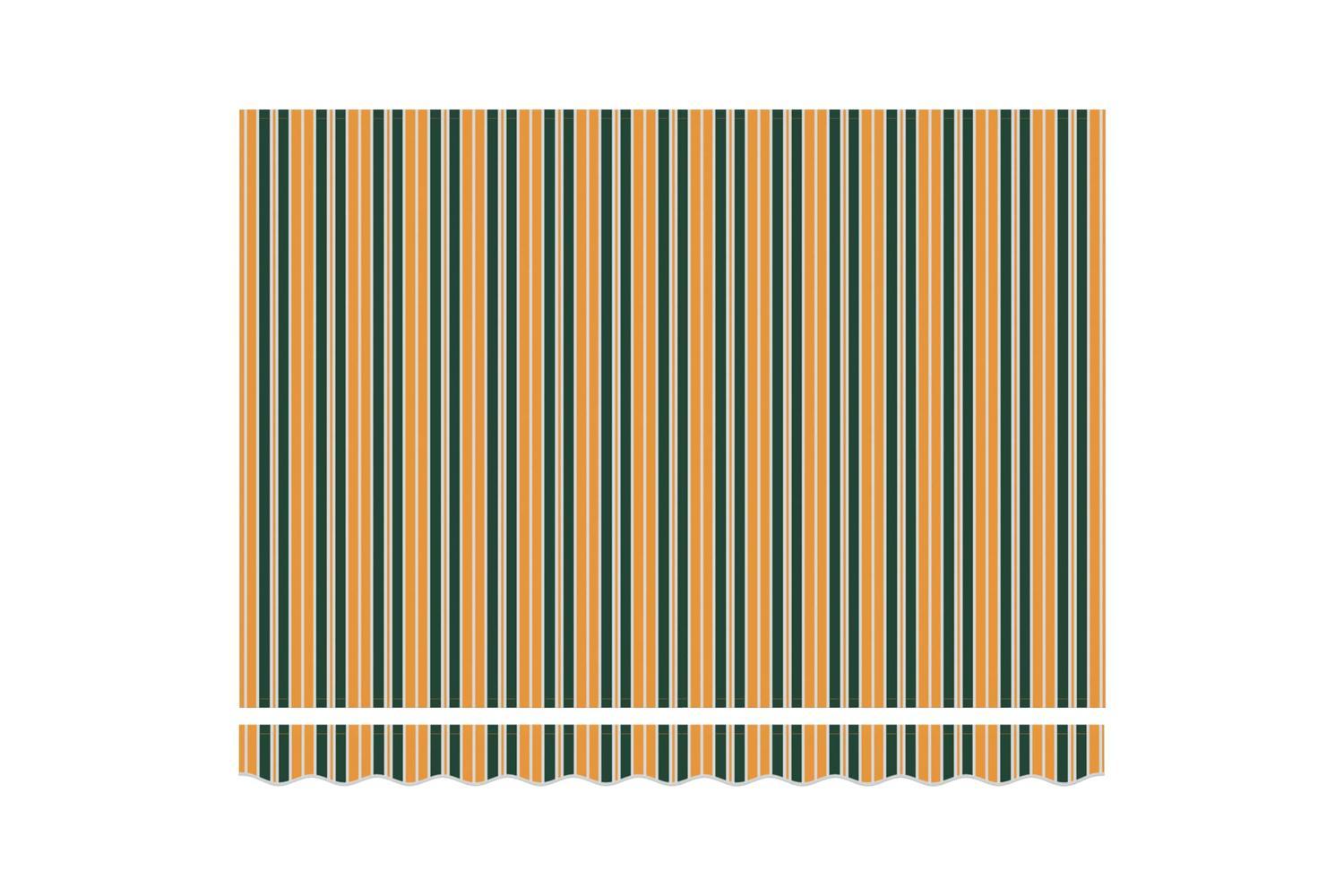 Vidaxl Retractable Awning Green And Yellow 350 X 250 Cm Fabric Metal-7