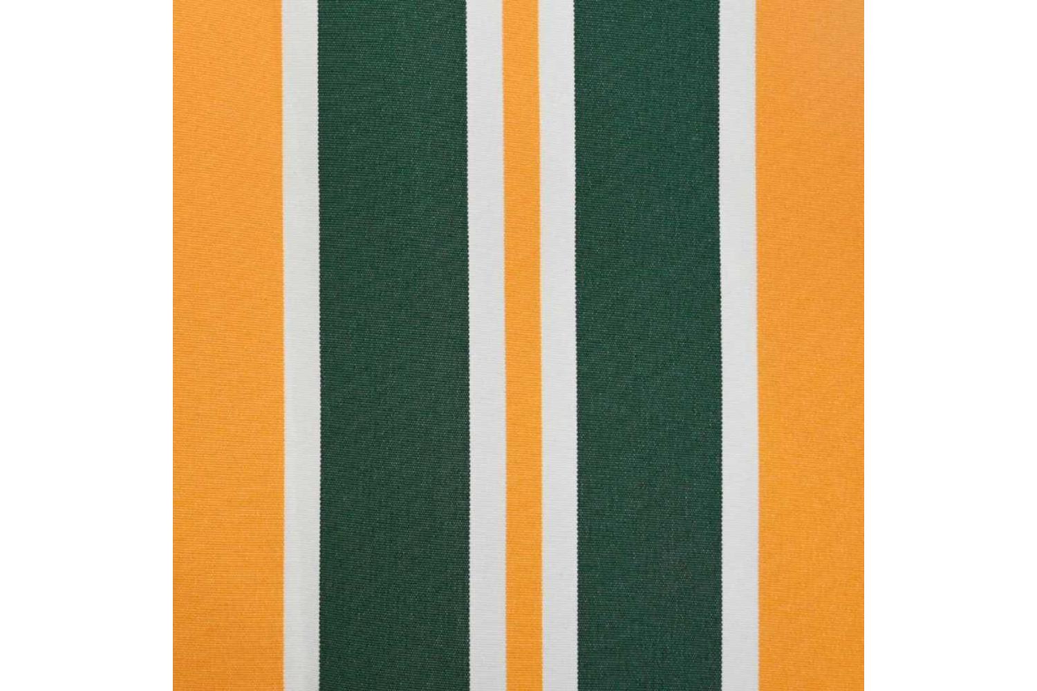 Vidaxl Retractable Awning Manual Green And Yellow 350x250 Cm Fabric-10
