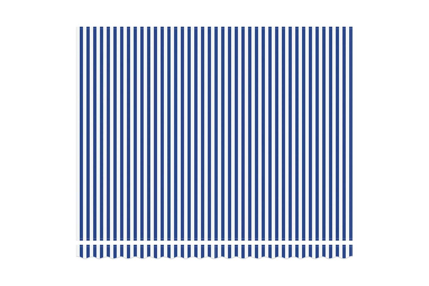 Vidaxl Retractable Awning Blue And White 400 X 300 Cm Fabric And Metal-6