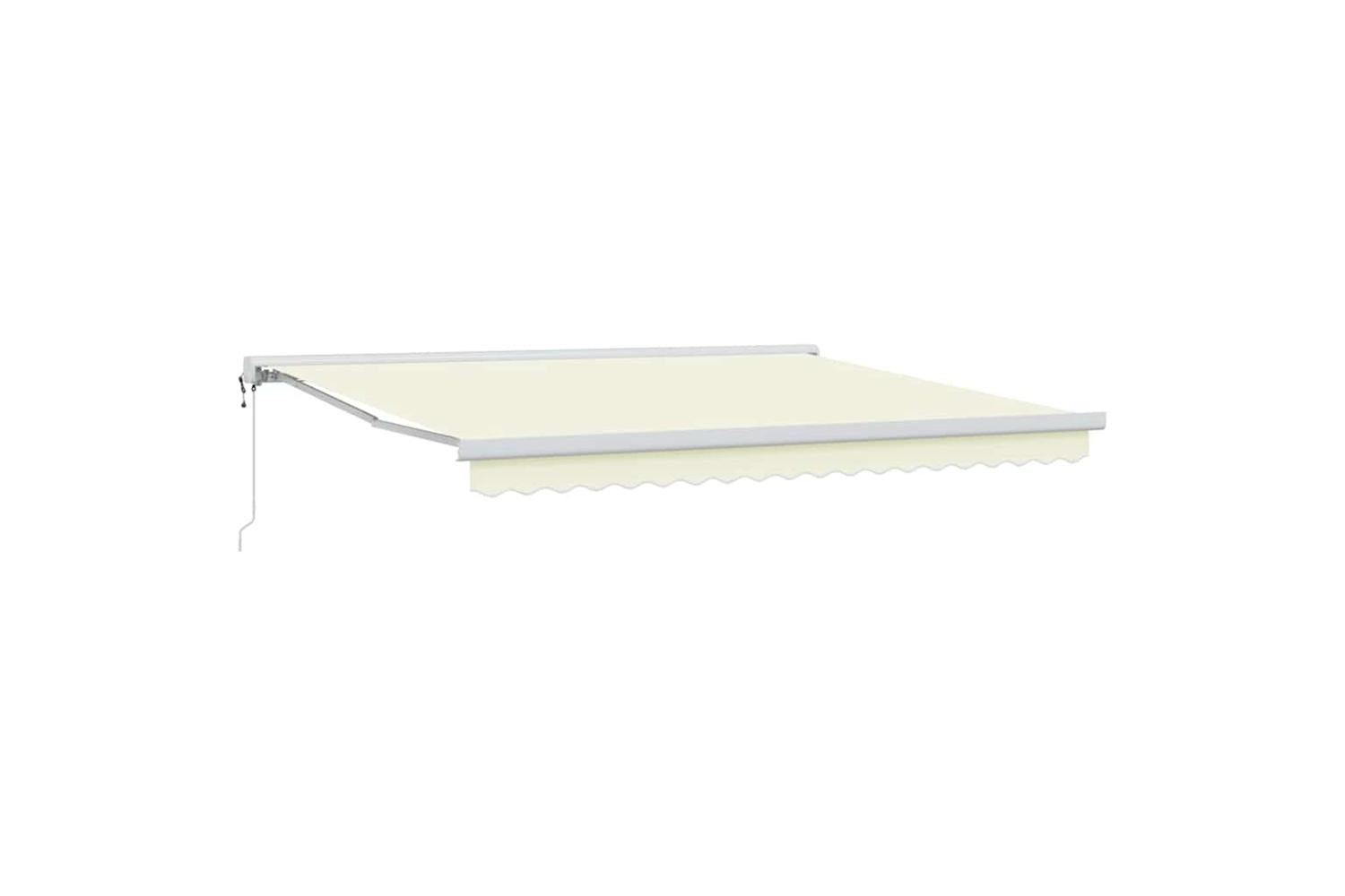 Vidaxl Retractable Awning Cream 400 X 300 Cm Fabric And Metal-2