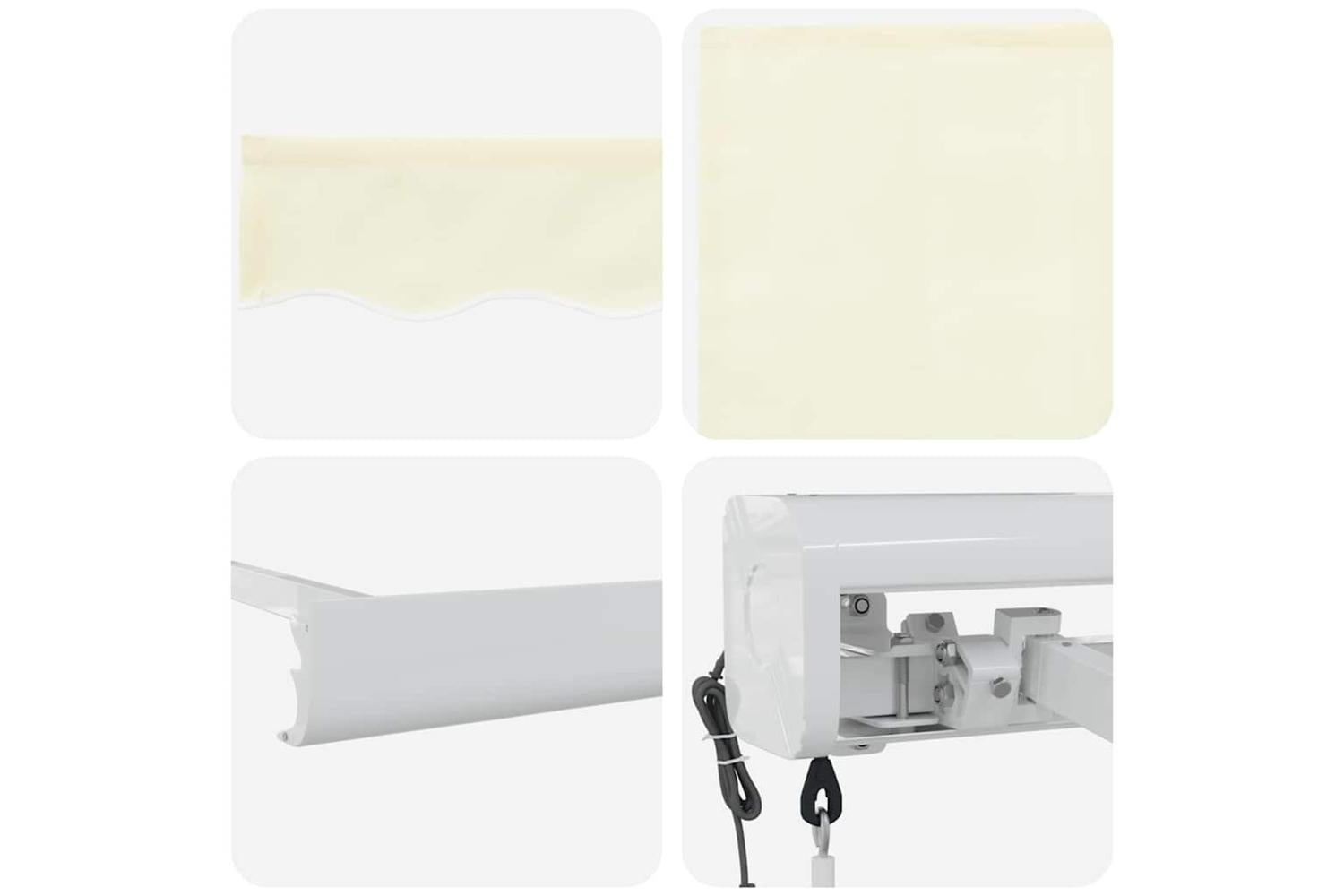 Vidaxl Retractable Awning Cream 400 X 300 Cm Fabric And Metal-8