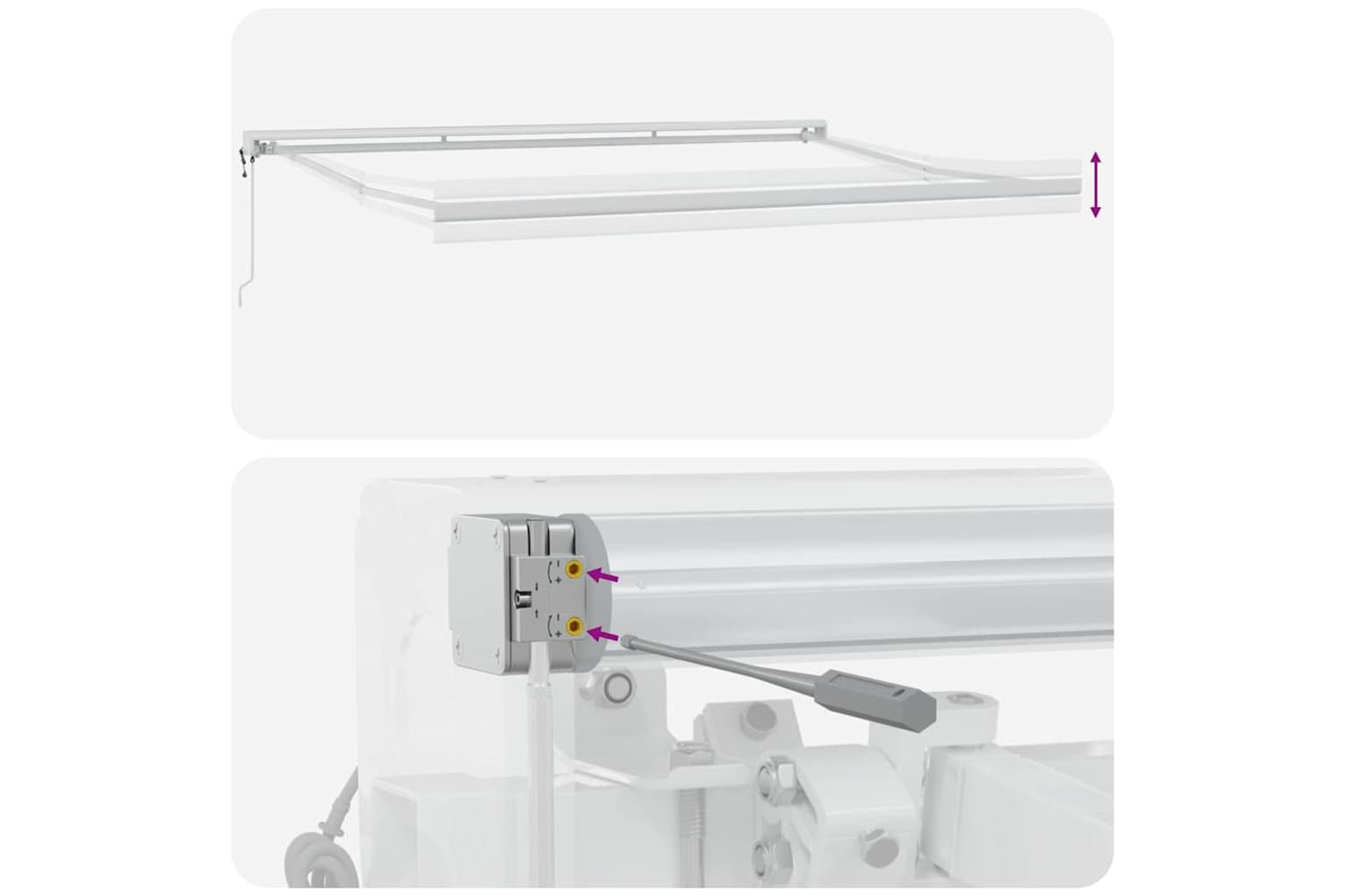 Vidaxl Retractable Awning Cream 400 X 300 Cm Fabric And Metal-10