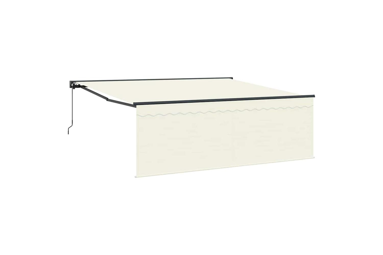 Vidaxl Retractable Awning Manual Cream 400 X 300 Cm Polyester-2