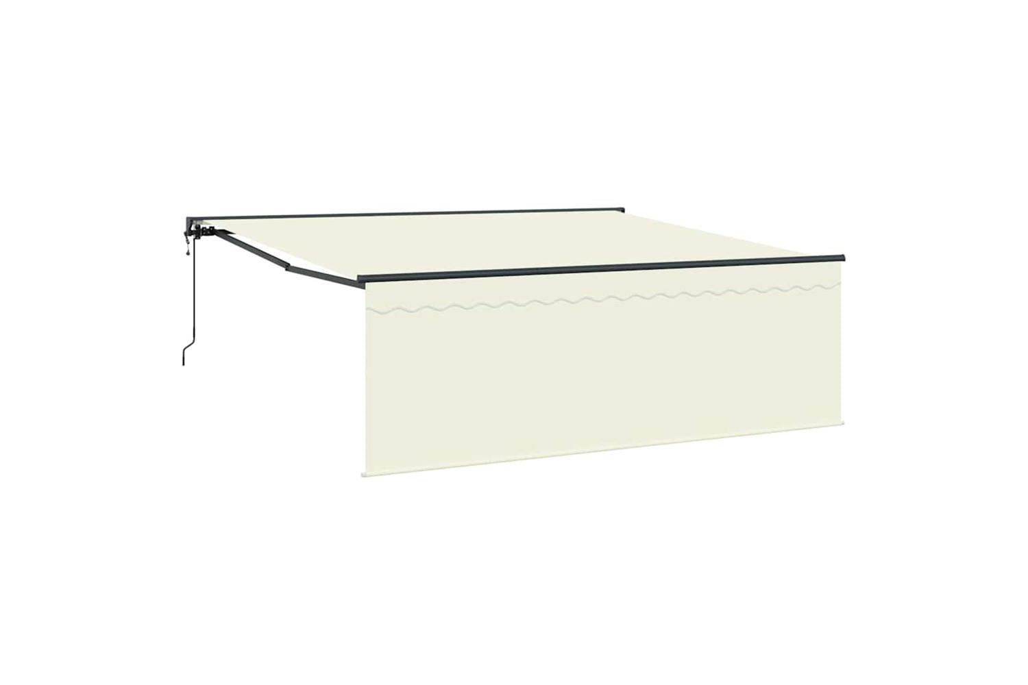 Vidaxl Retractable Awning Manual Cream 400 X 300 Cm Fabric-2