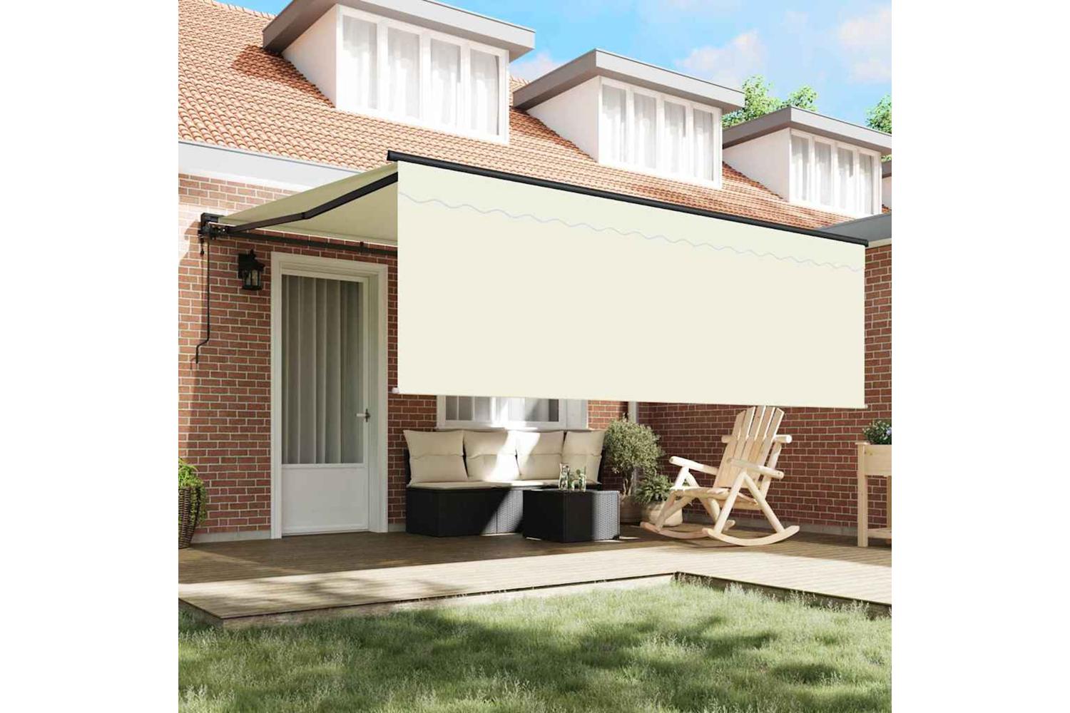 Vidaxl Retractable Awning Manual Cream 400 X 300 Cm Fabric-3