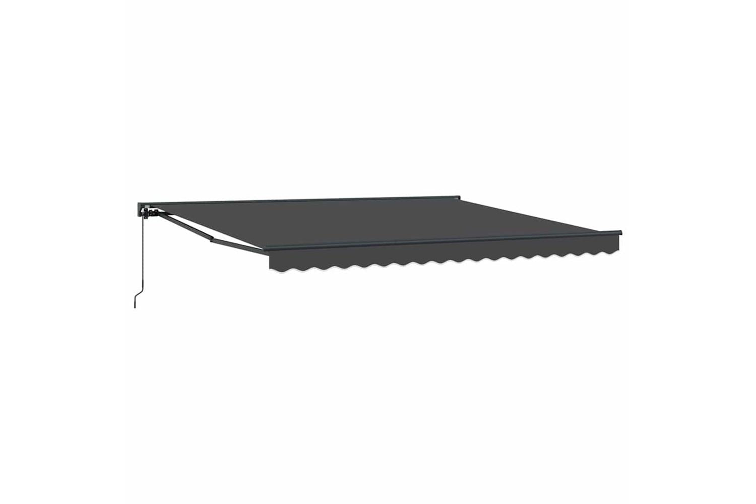 Vidaxl Retractable Awning Manual Anthracite 400x300 Cm Fabric-4