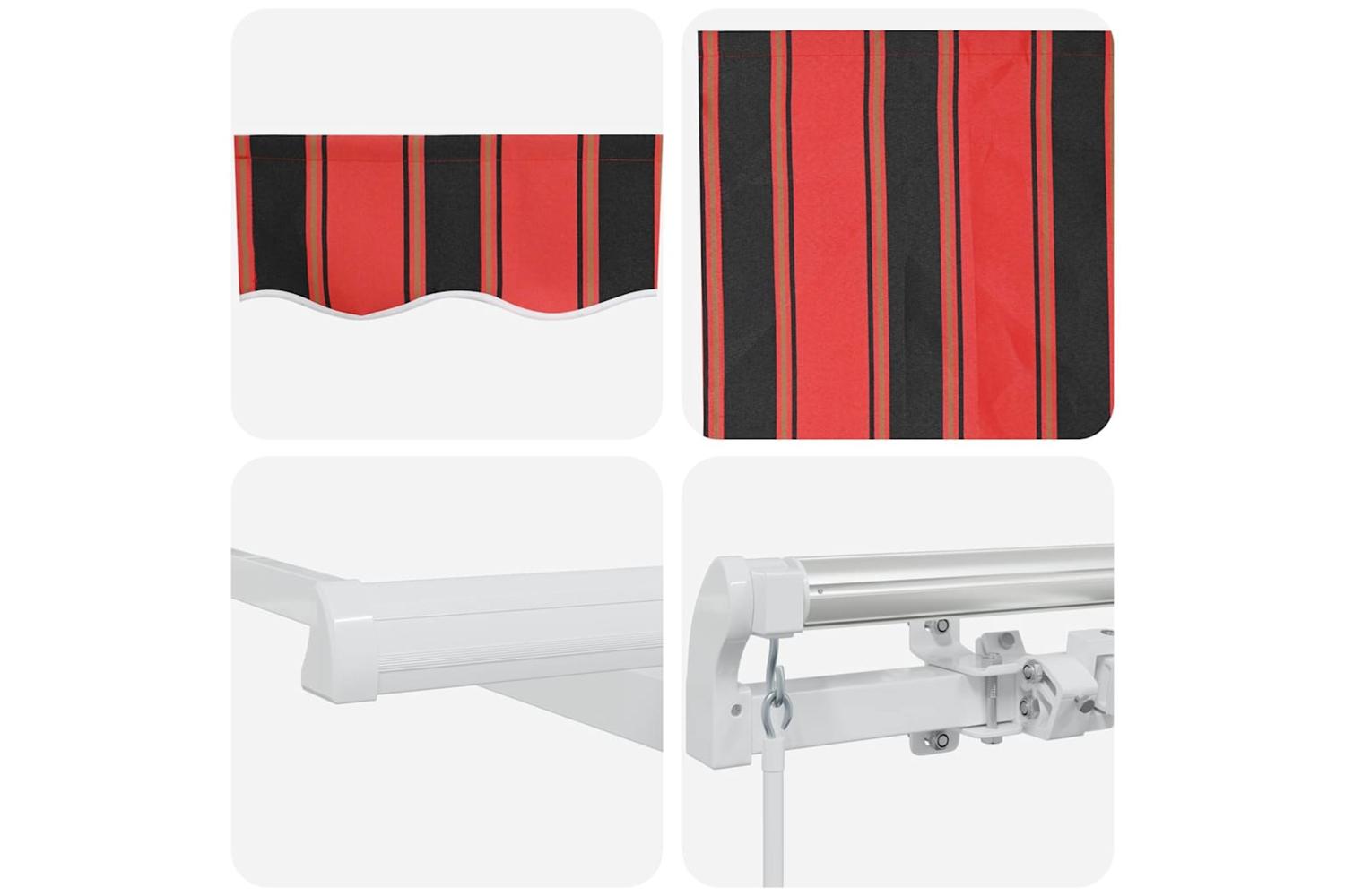 Vidaxl Retractable Awning Orange And Brown 400 X 300 Cm Polyester-8