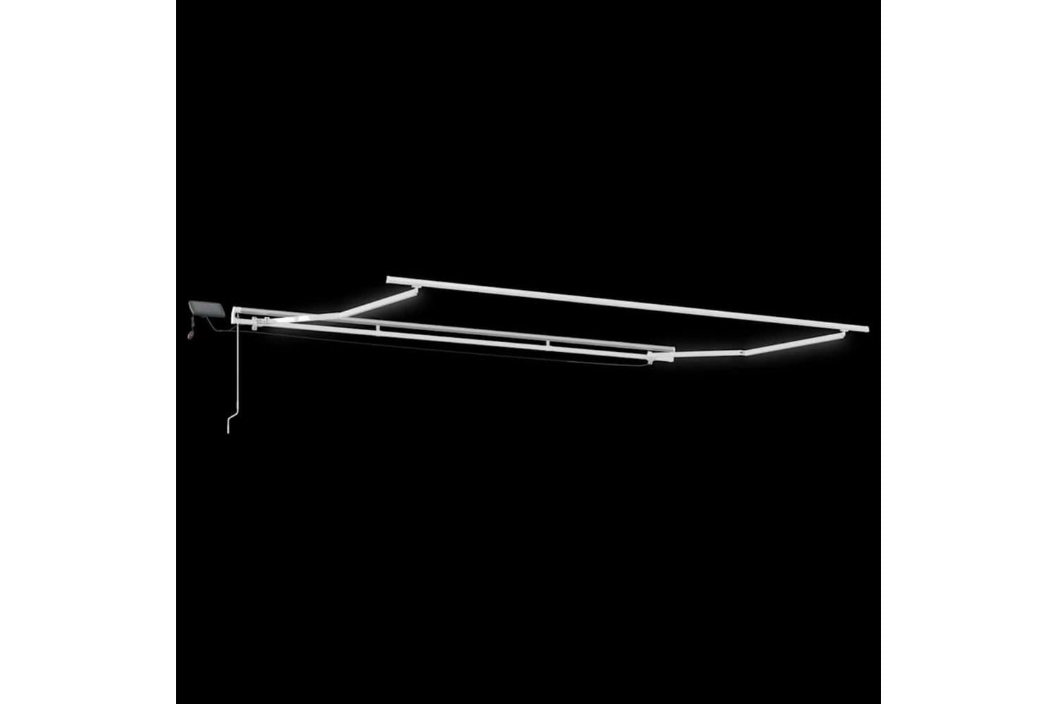 Vidaxl Retractable Awning With Orange And Brown 400 X 300 Cm Fabric-8