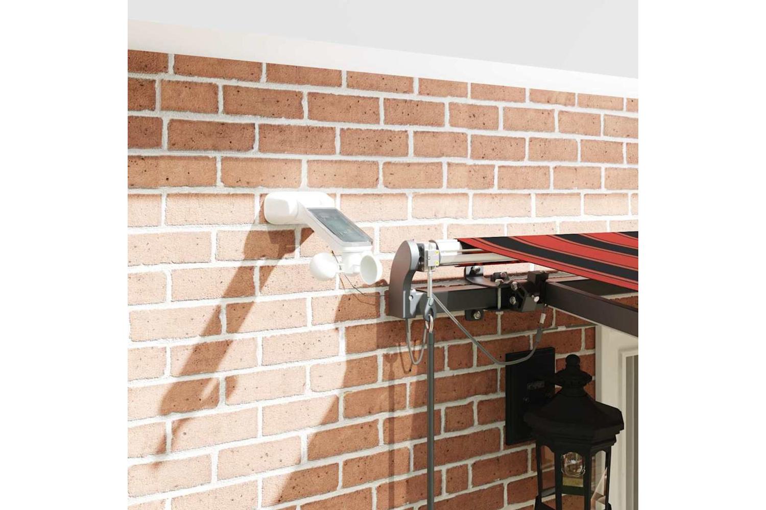 Vidaxl Retractable Awning With Orange And Brown 400 X 300 Cm Fabric-4