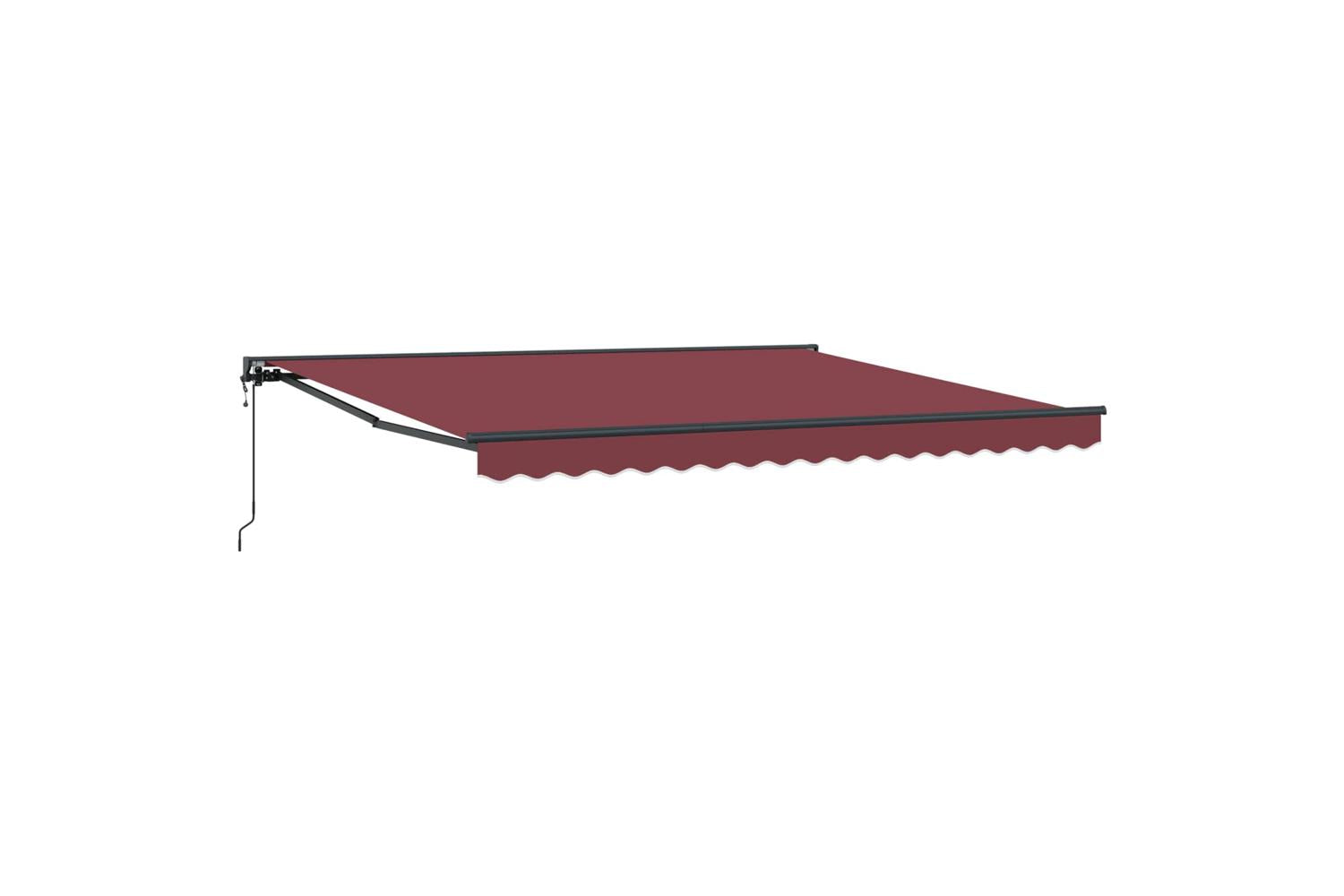 Vidaxl Electric Semi-cassette Awning Burgundy Red 400x300 Cm Fabric-2