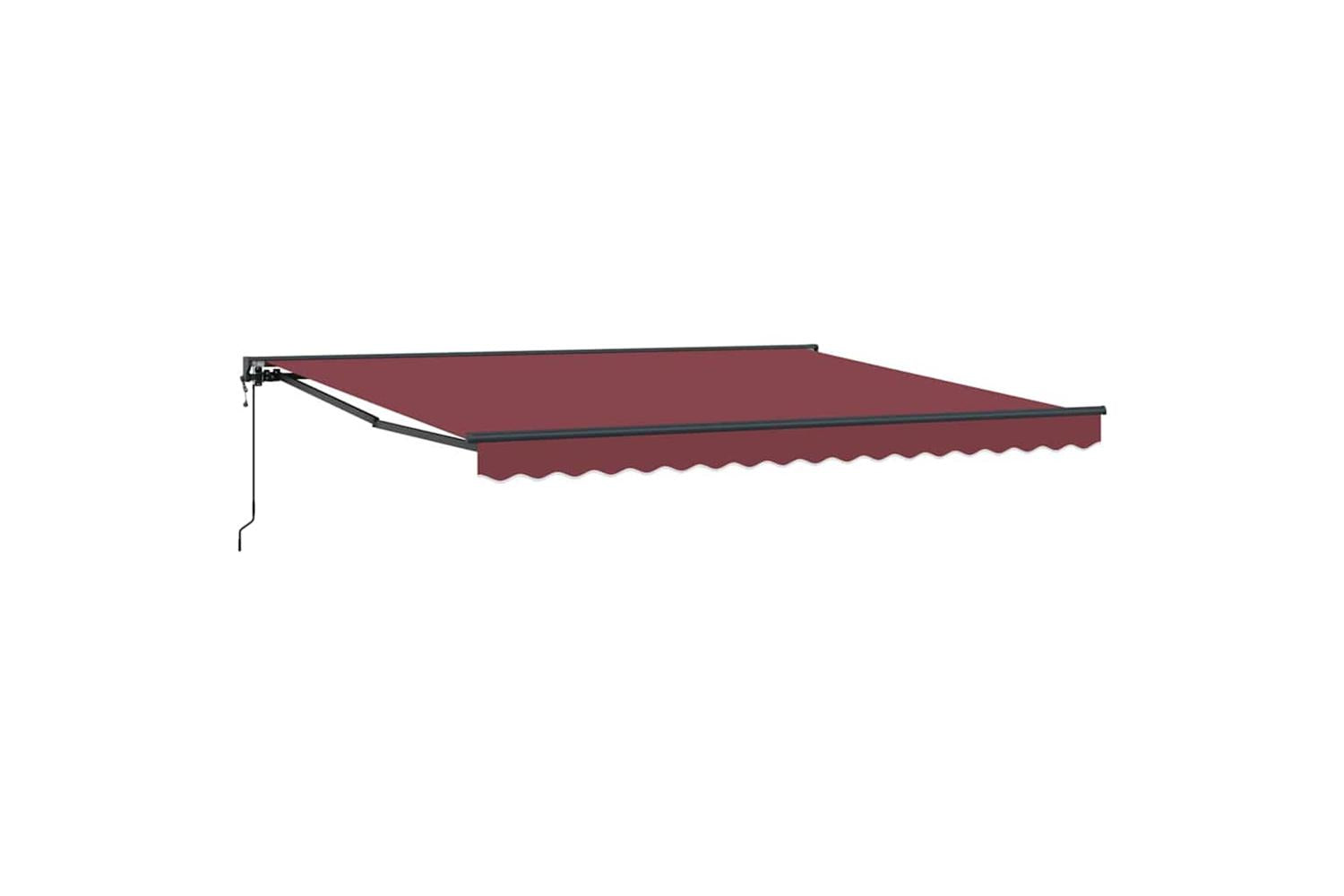 Vidaxl Electric Semi-cassette Awning Burgundy Red 400x300 Cm Fabric-4