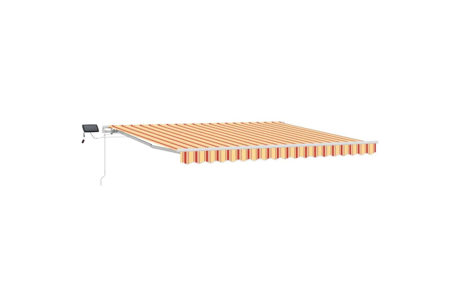 Vidaxl Retractable Awning With Yellow And Orange 400 X 300 Cm Fabric