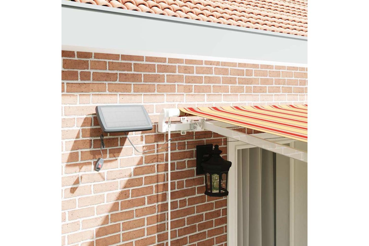 Vidaxl Retractable Awning With Yellow And Orange 400 X 300 Cm Fabric-4