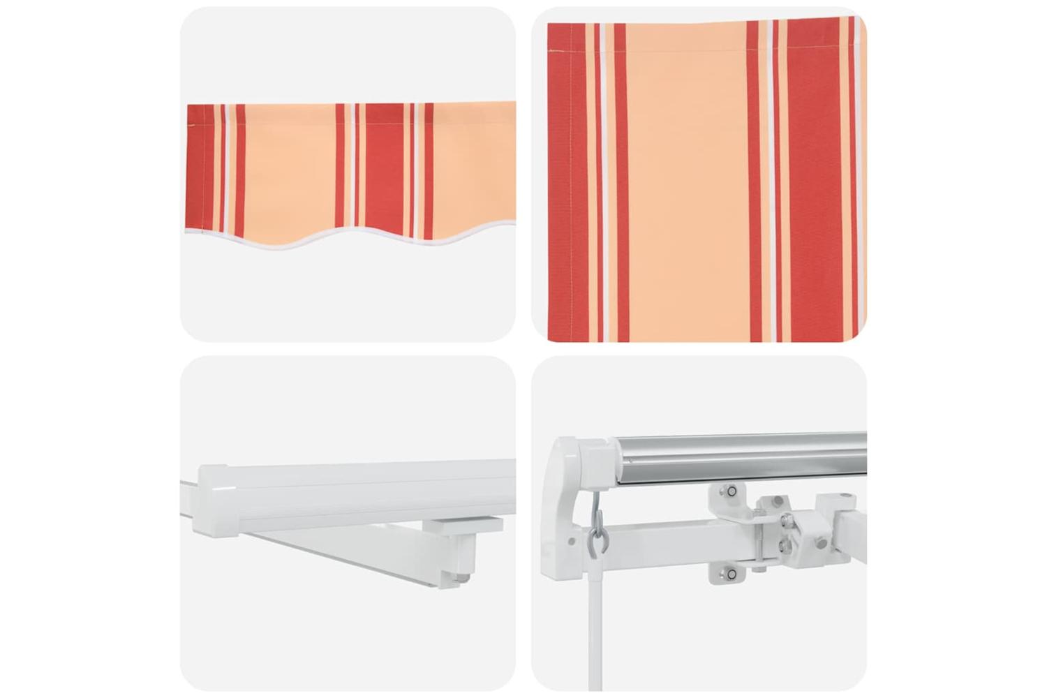 Vidaxl Retractable Awning With Yellow And Orange 400 X 300 Cm Fabric-10