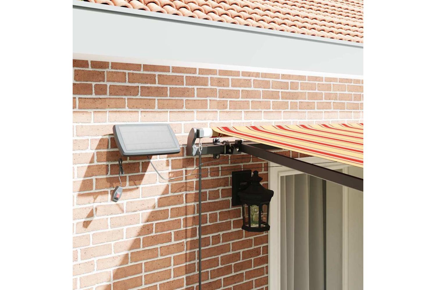 Vidaxl Retractable Awning Manual Yellow And Orange 400 X 300 Cm Fabric-4