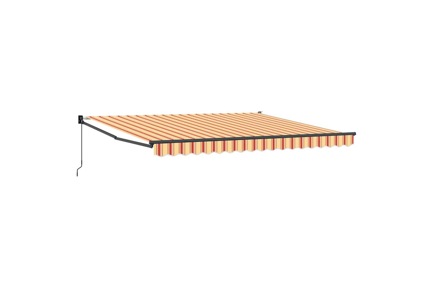 Vidaxl Retractable Awning Yellow And Orange 400 X 300 Cm Polyester-2