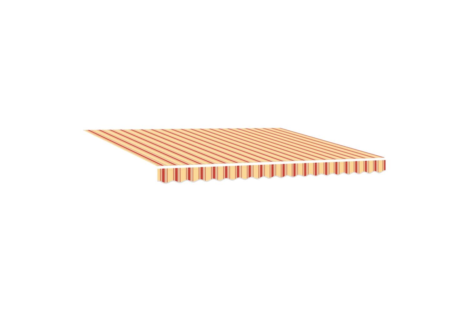 Vidaxl Retractable Awning Manual Yellow And Orange 400x300 Cm Fabric-5