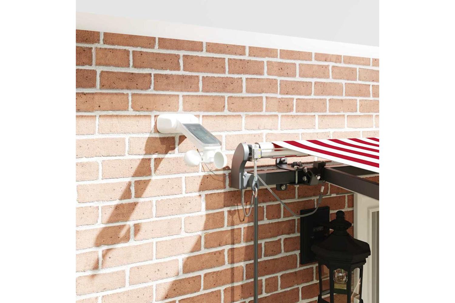 Vidaxl Retractable Awning With Red And White 400 X 300 Cm Fabric-4