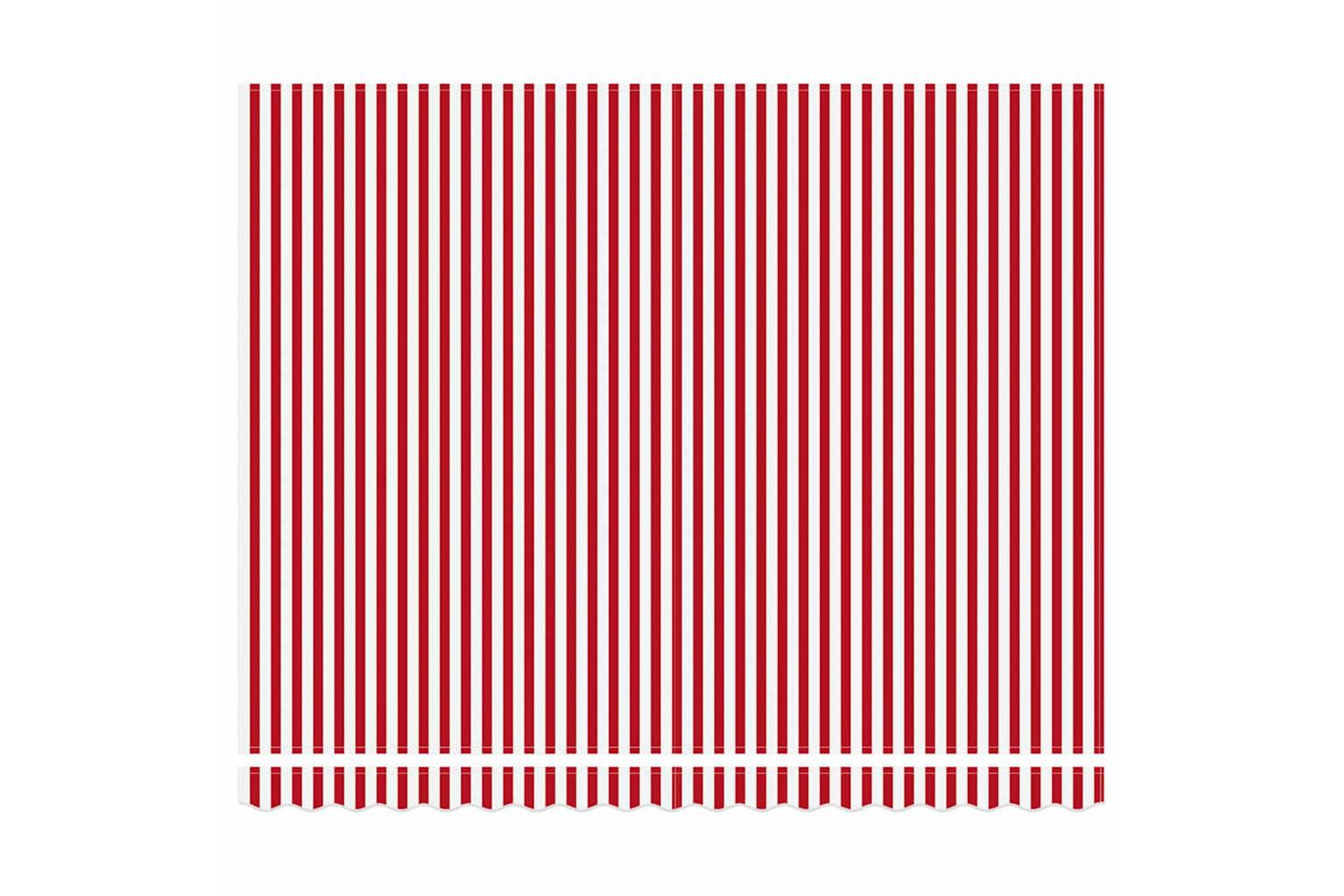Vidaxl Retractable Awning Red And White 400 X 300 Cm Fabric Metal-6