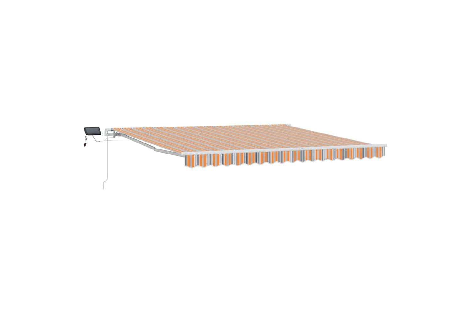Vidaxl Retractable Awning With Manual Multicolour 400 X 300 Cm Fabric-2
