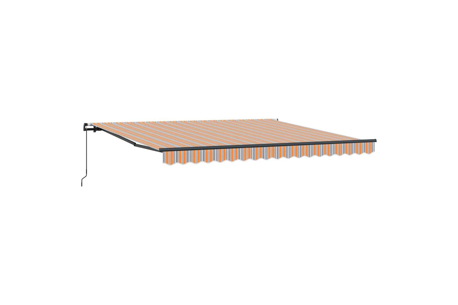 Vidaxl Retractable Awning Manual Multicolour 400 X 300 Cm Fabric-2