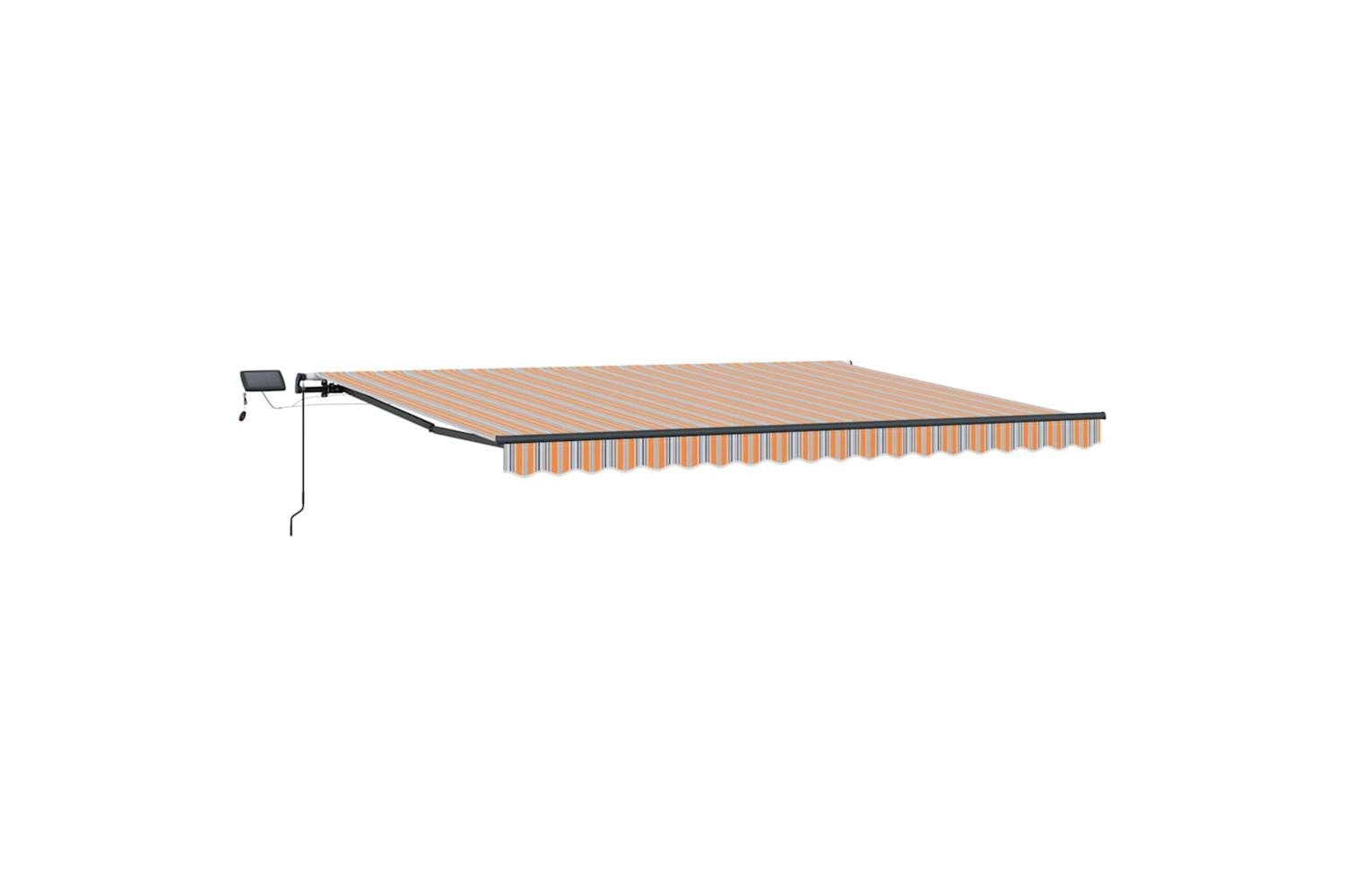 Vidaxl Retractable Awning Manual Multicolour 400 X 300 Cm Fabric-2