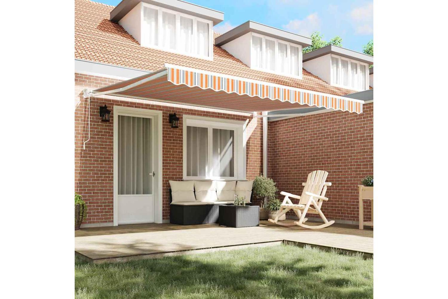 Vidaxl Retractable Awning Multicolour 400 X 300 Cm Polyester-3