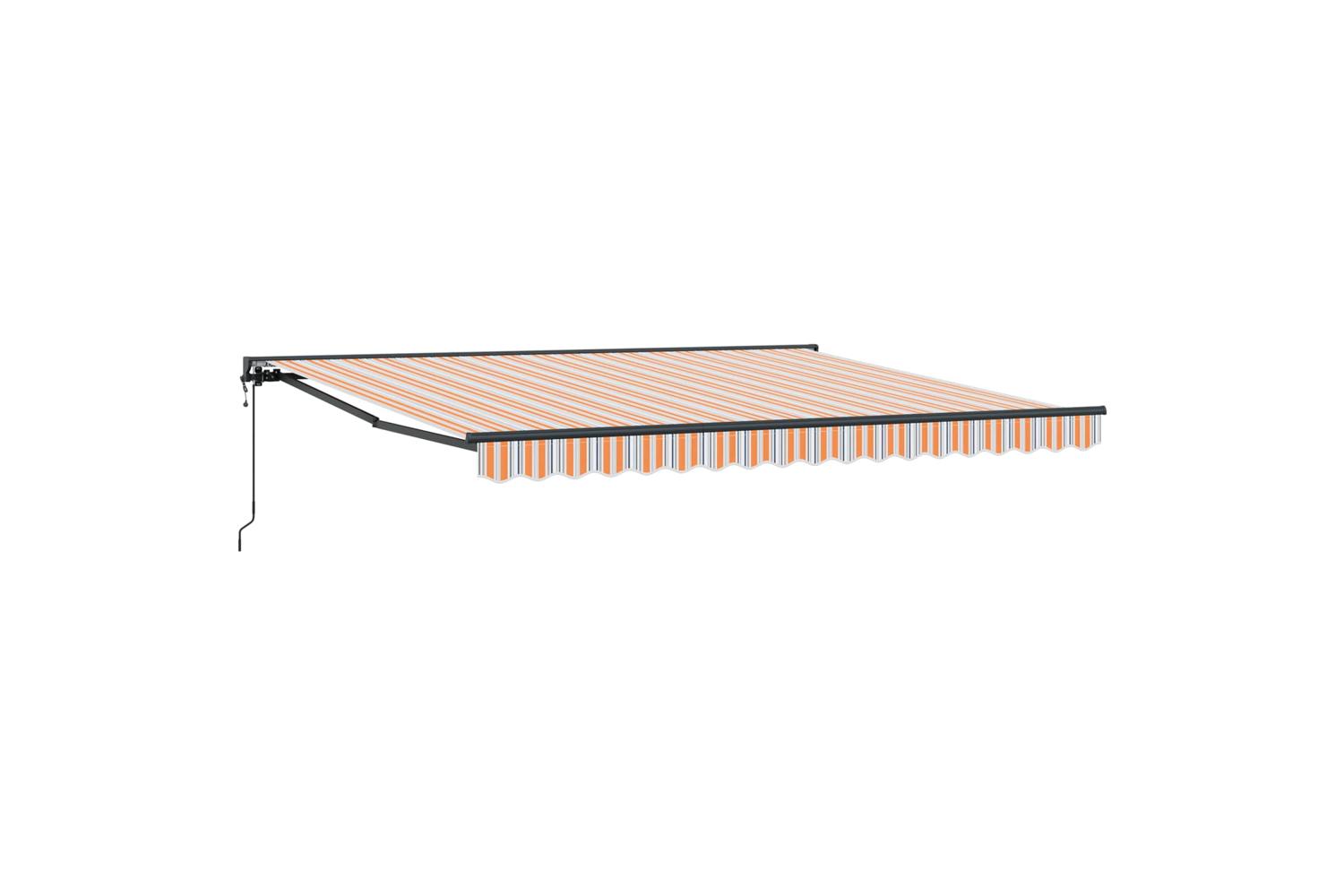 Vidaxl Retractable Awning Multicolour Stripe 400x300 Cm Fabric