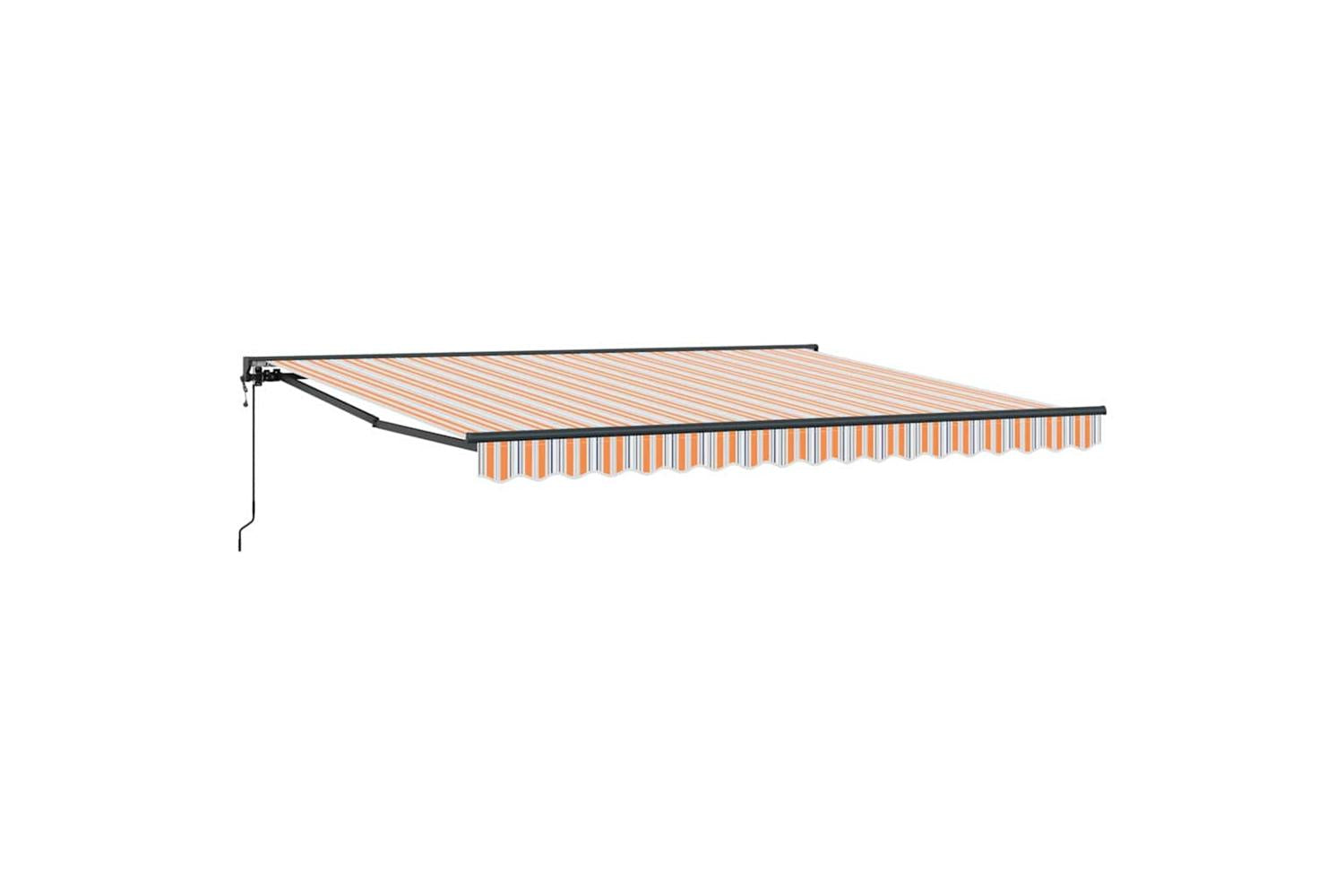 Vidaxl Retractable Awning Multicolour Stripe 400x300 Cm Fabric-4