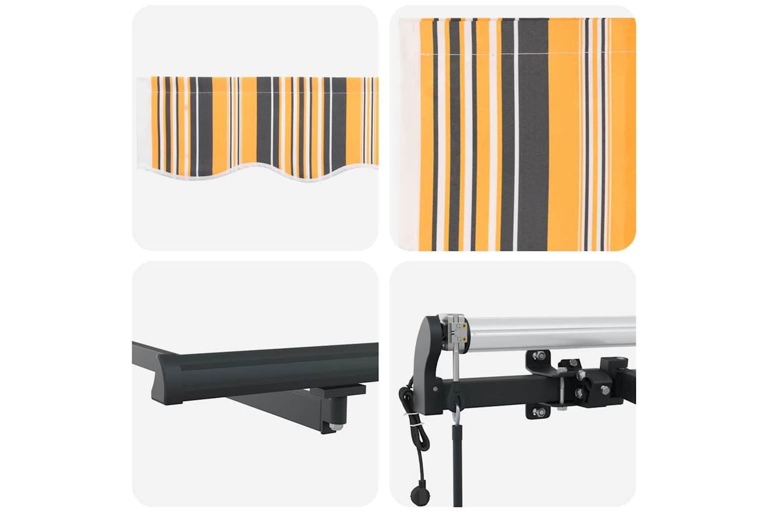 Vidaxl Retractable Awning Multicolour 400 X 300 Cm Fabric-8