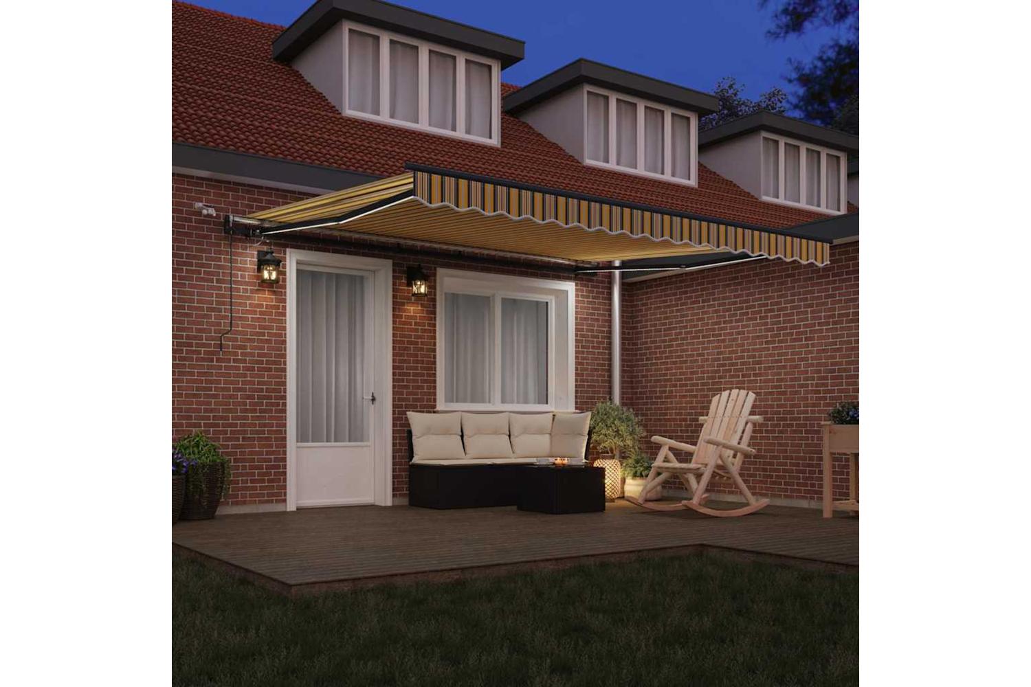 Vidaxl Retractable Awning With Multicolour 400 X 300 Cm Fabric-3
