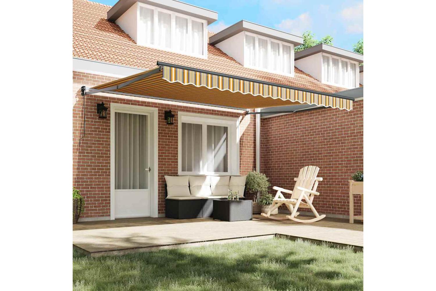 Vidaxl Retractable Awning Multicolour 400 X 300 Cm Polyester-3