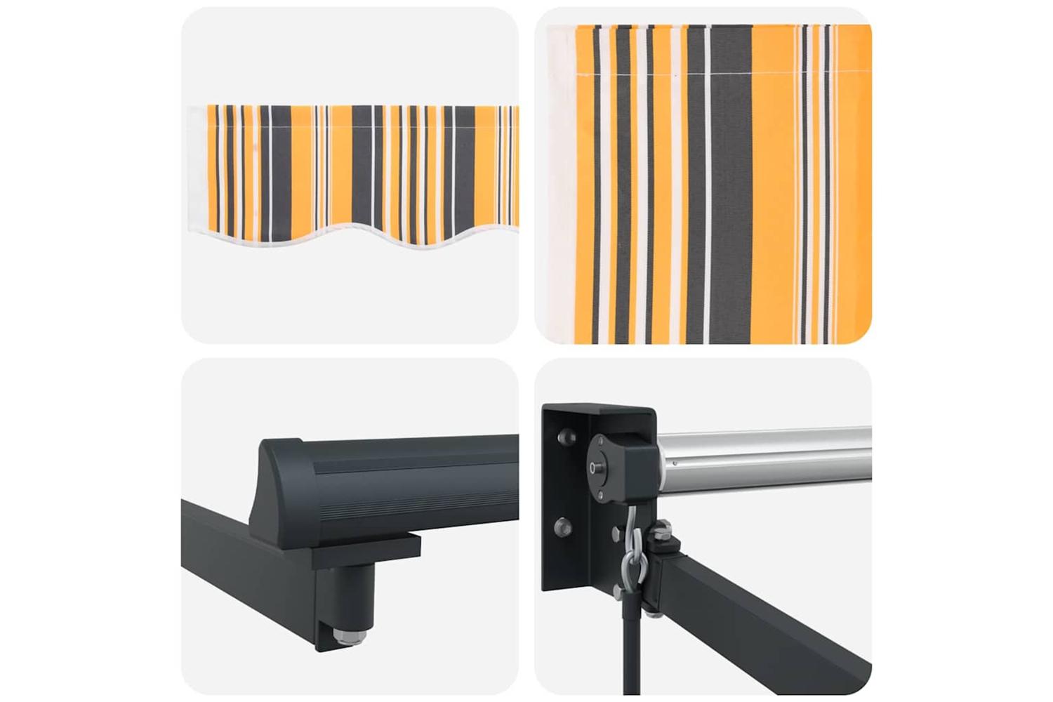 Vidaxl Retractable Awning Multicolour 400 X 300 Cm Polyester-8