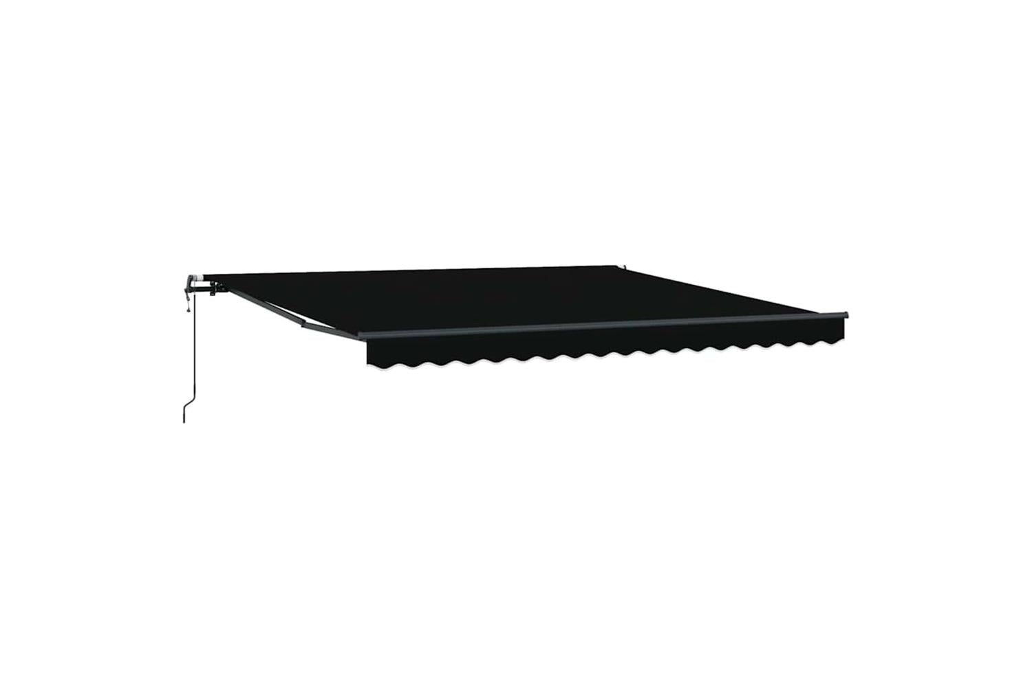 Vidaxl Retractable Awning Black 400 X 300 Cm Fabric-2